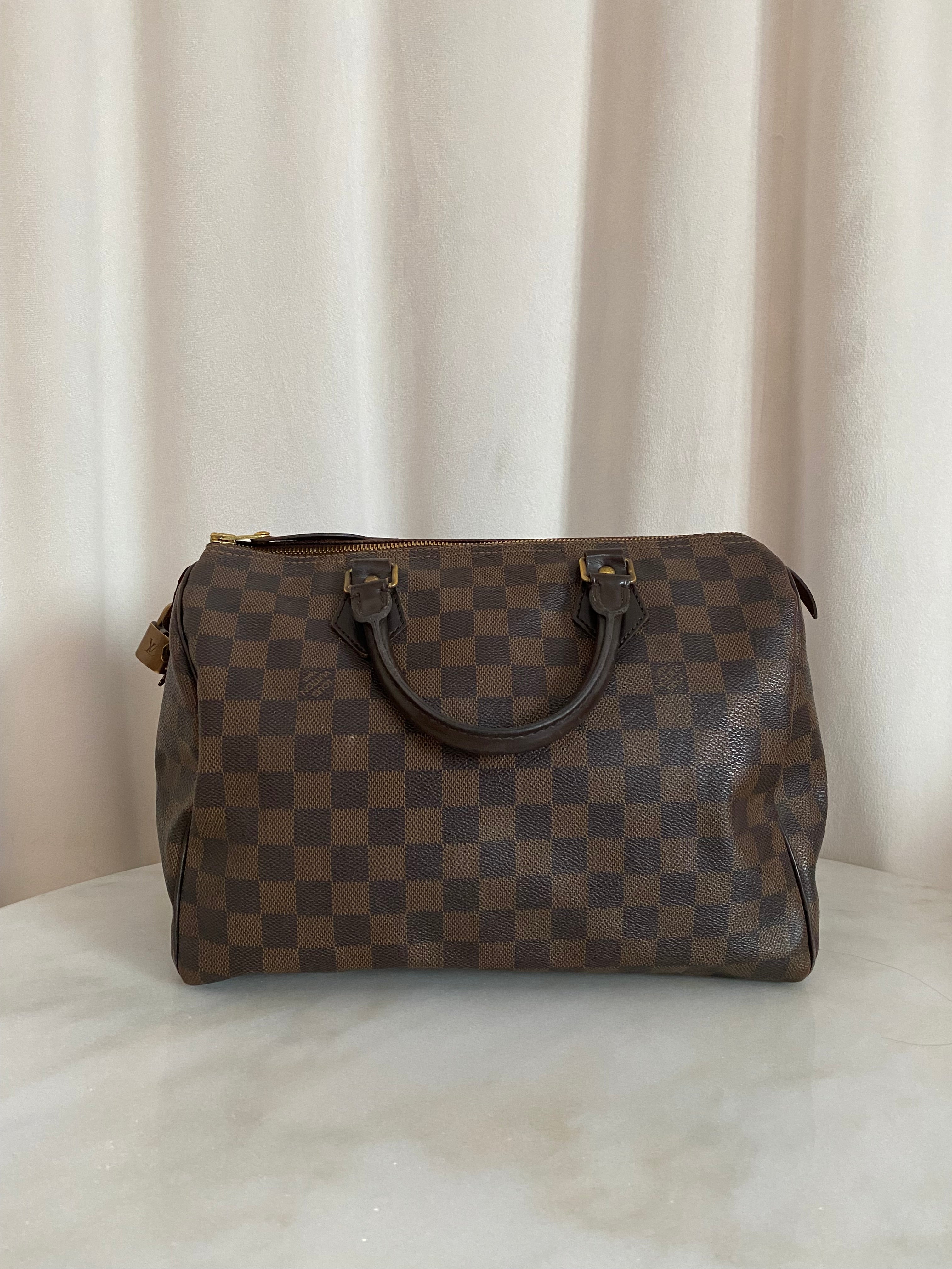 Louis Vuitton Damier Ebene Speedy 30 Bag-handbag-Louis Vuitton-The Closet Egypt