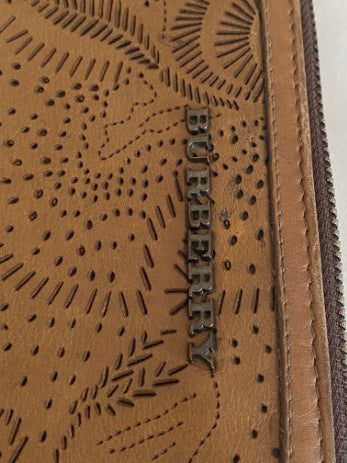 Burberry Brown Zip Long Wallet-wallet-Burberry-The Closet Egypt