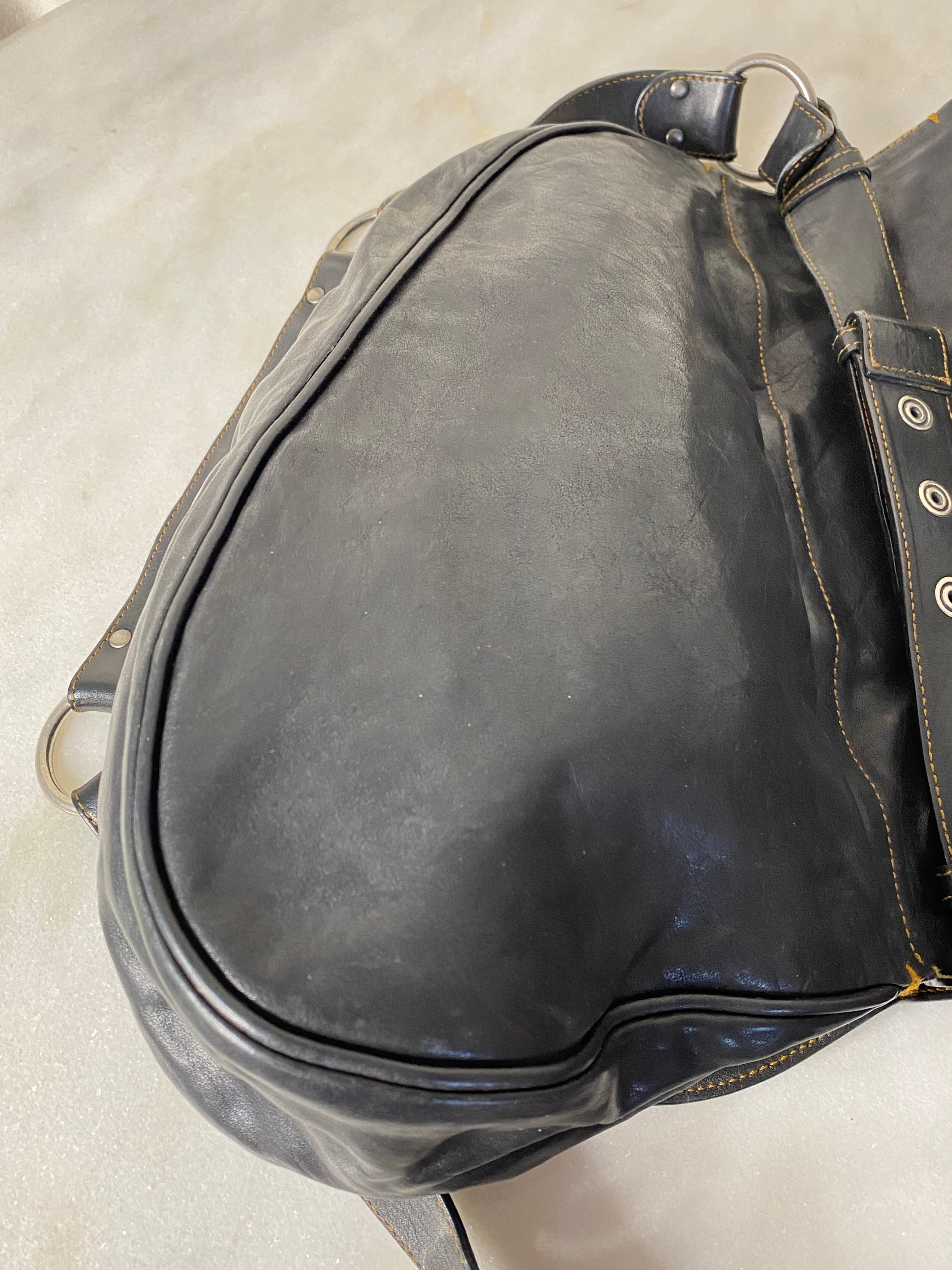 Christian Dior Black Vintage Saddle Bag-handbag-Christian Dior-The Closet Egypt