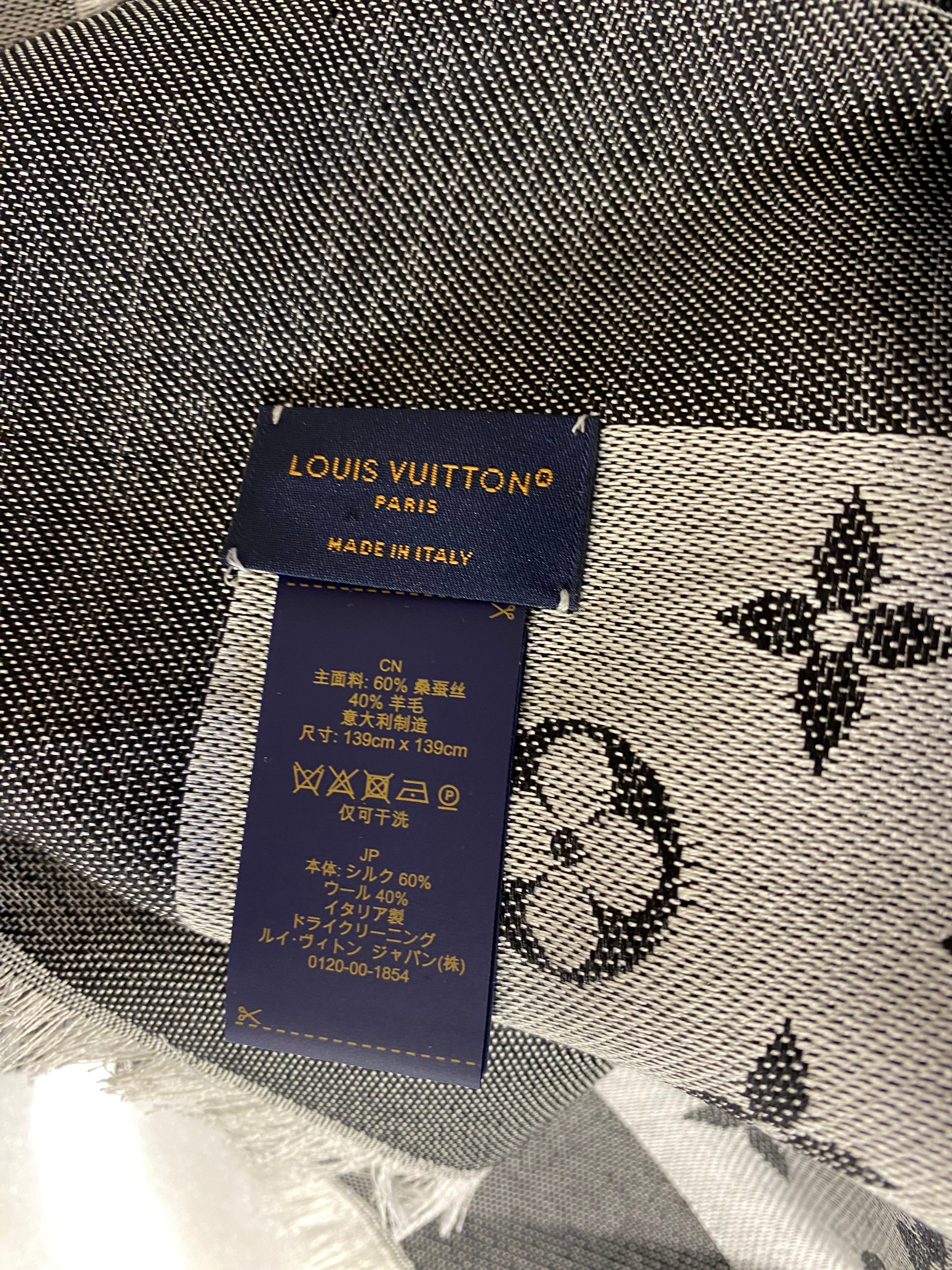Louis Vuitton Denim Monogram Scarf-Scarf-Louis Vuitton-The Closet Egypt