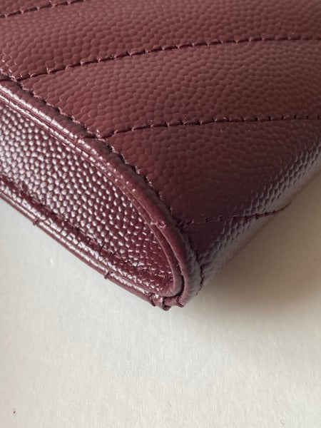 YSL Burgundy Cassandre Pouch-Pouch-YSL-The Closet Egypt