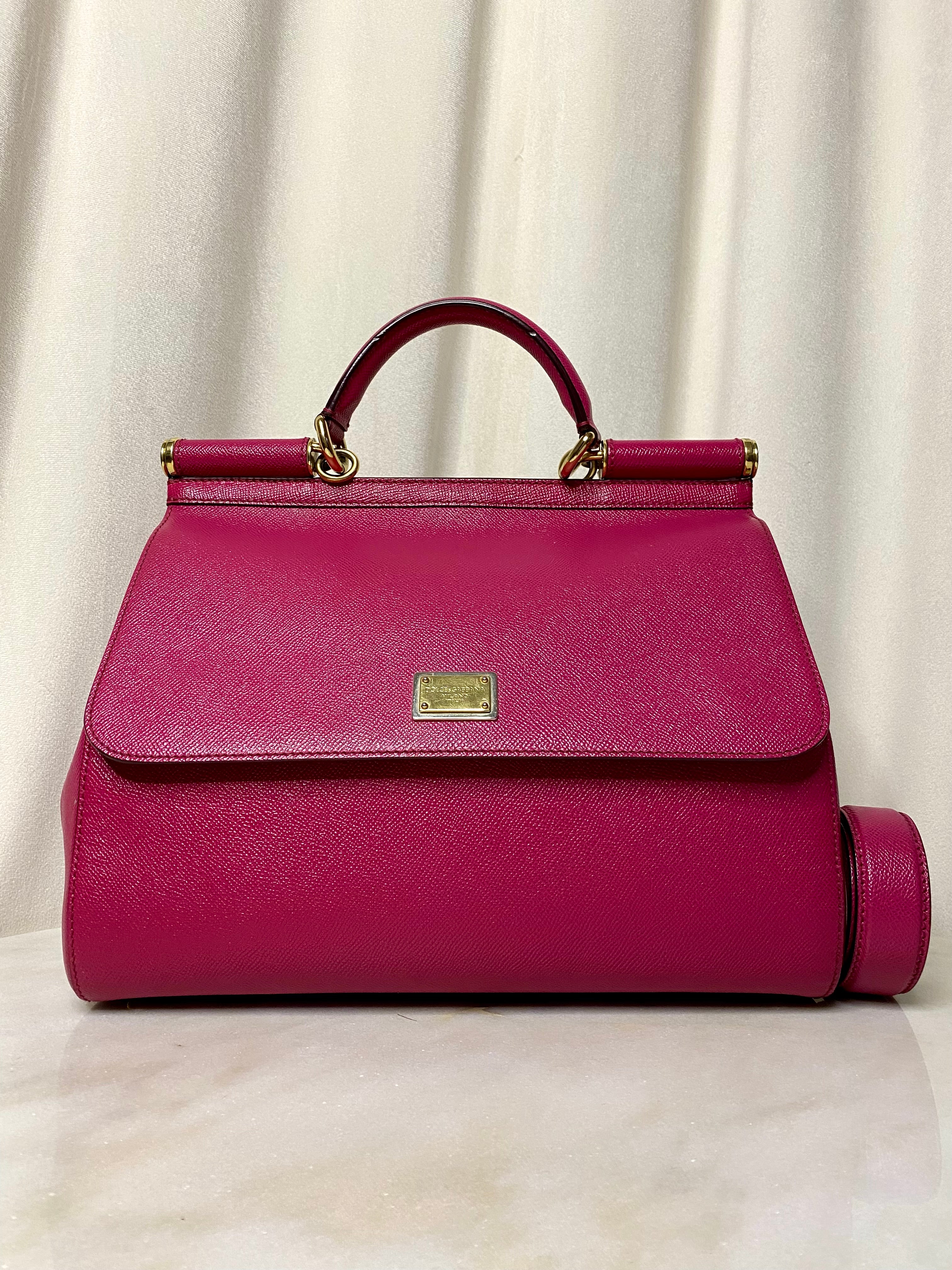 Dolce & Gabbana Hot Pink Sicily Large Bag-handbag-Dolce & Gabbana-The Closet Egypt