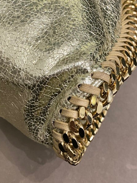 Stella Mccartney Gold Falabella Bag W/ 3 Chains-handbag-Stella Mccartney-The Closet Egypt