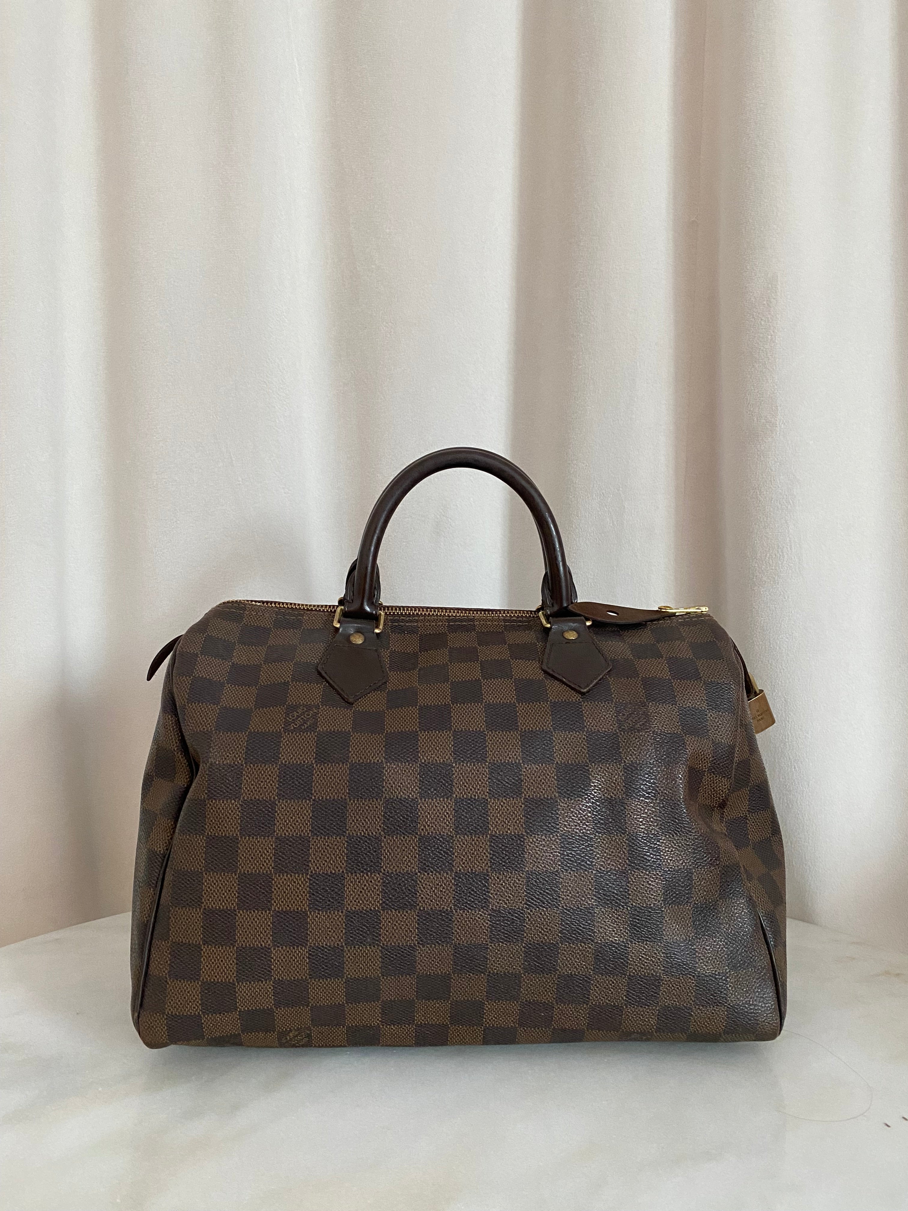 Louis Vuitton Damier Ebene Speedy 30 Bag-handbag-Louis Vuitton-The Closet Egypt