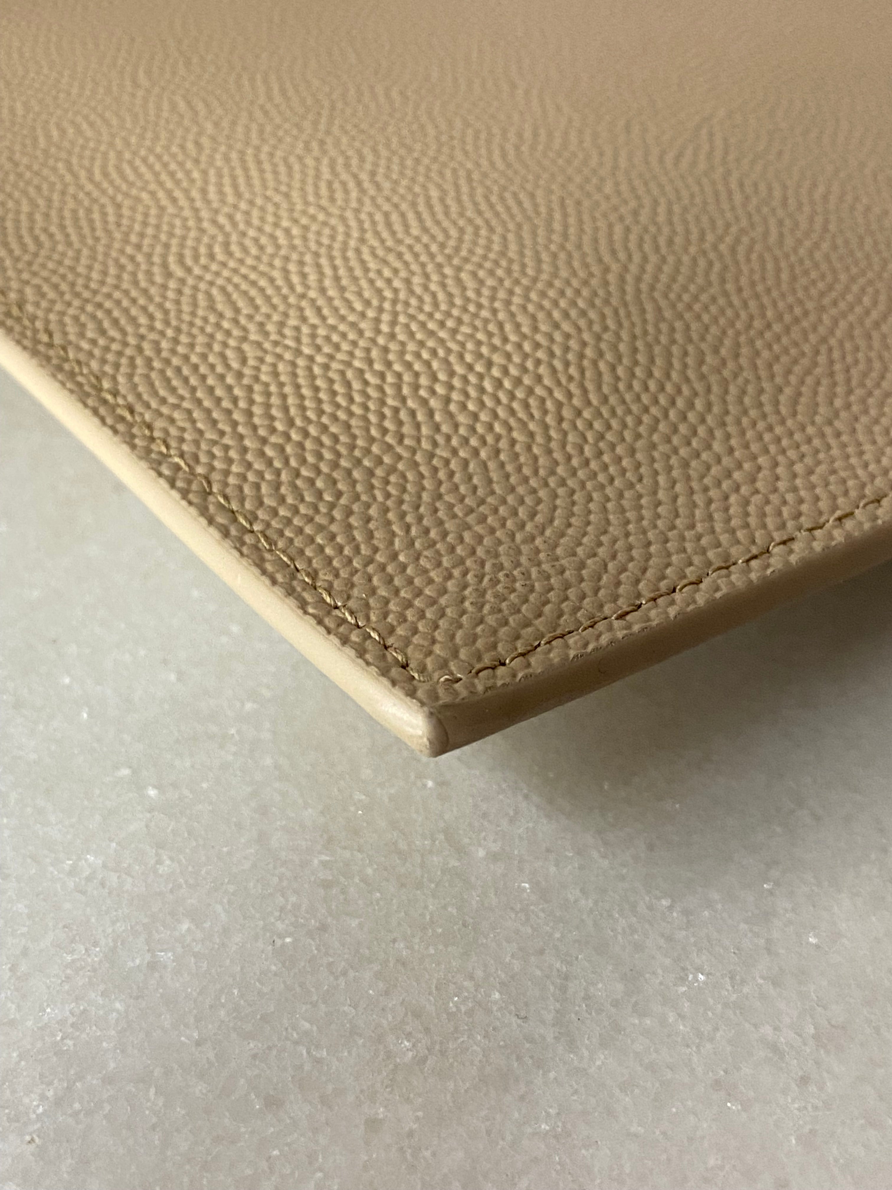 YSL Beige Uptown Pouch-Pouch-YSL-The Closet Egypt