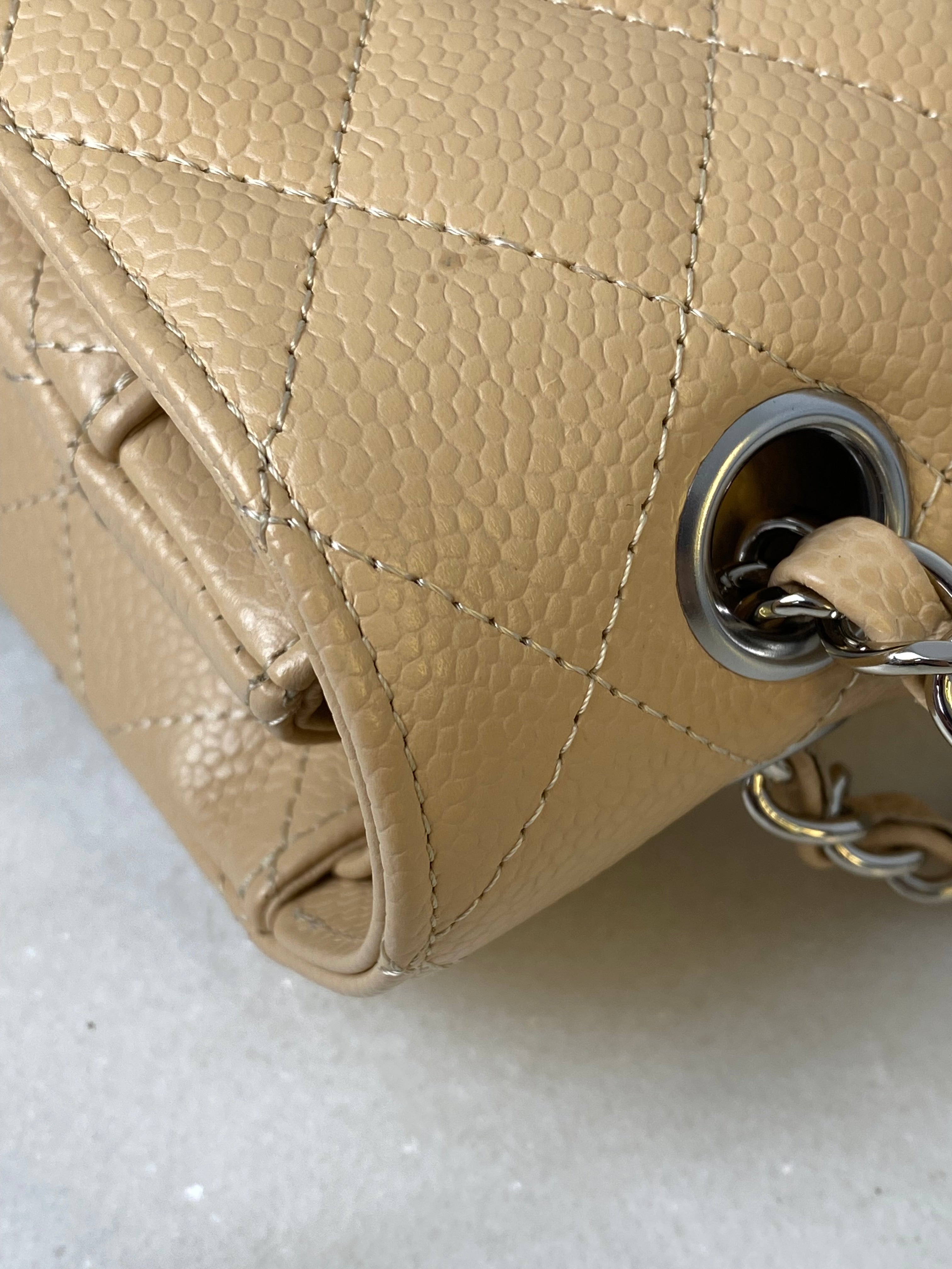 Chanel Beige Classic 11.12 Medium Classic Double Flap Bag