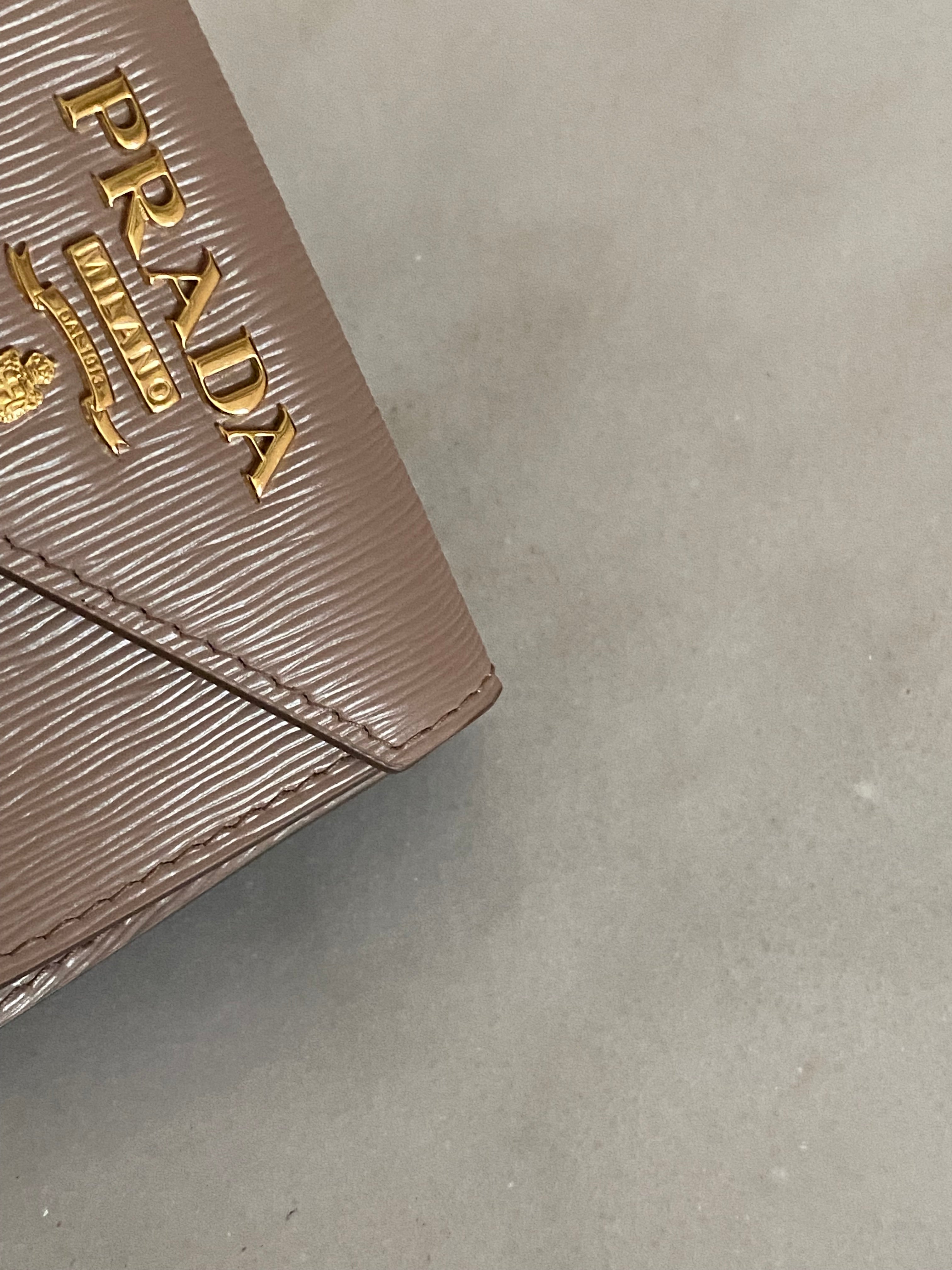 Prada Nude Trifold Small Wallet-wallet-Prada-The Closet Egypt