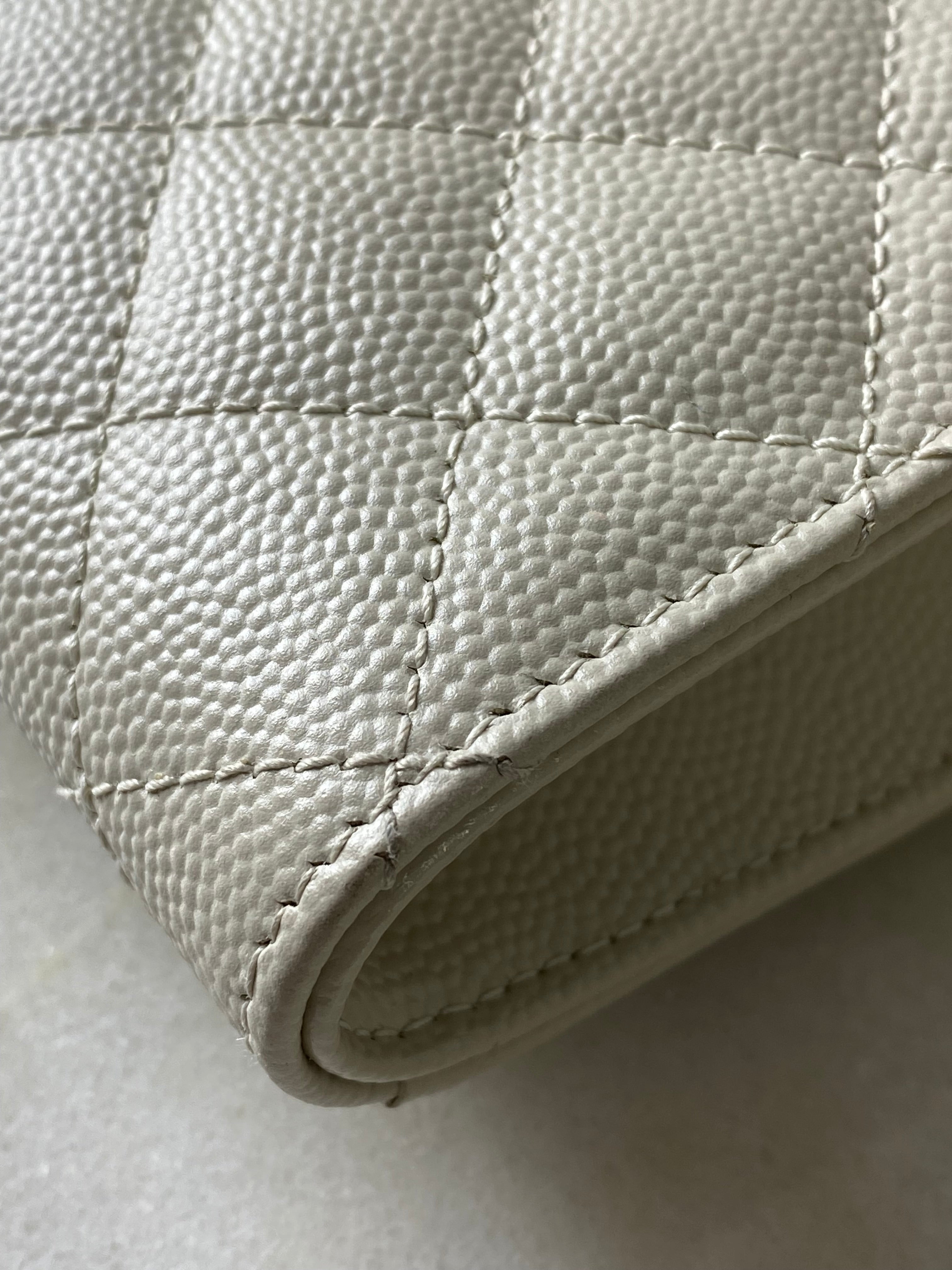 YSL Creme Envelope Clutch-Clutch-YSL-The Closet Egypt