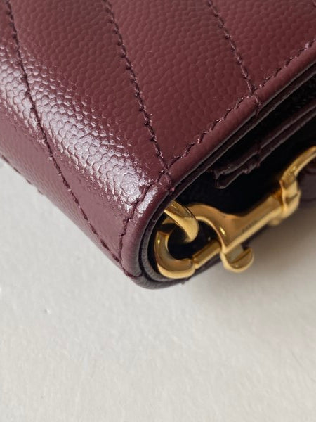 YSL Burgundy Cassandre Pouch-Pouch-YSL-The Closet Egypt