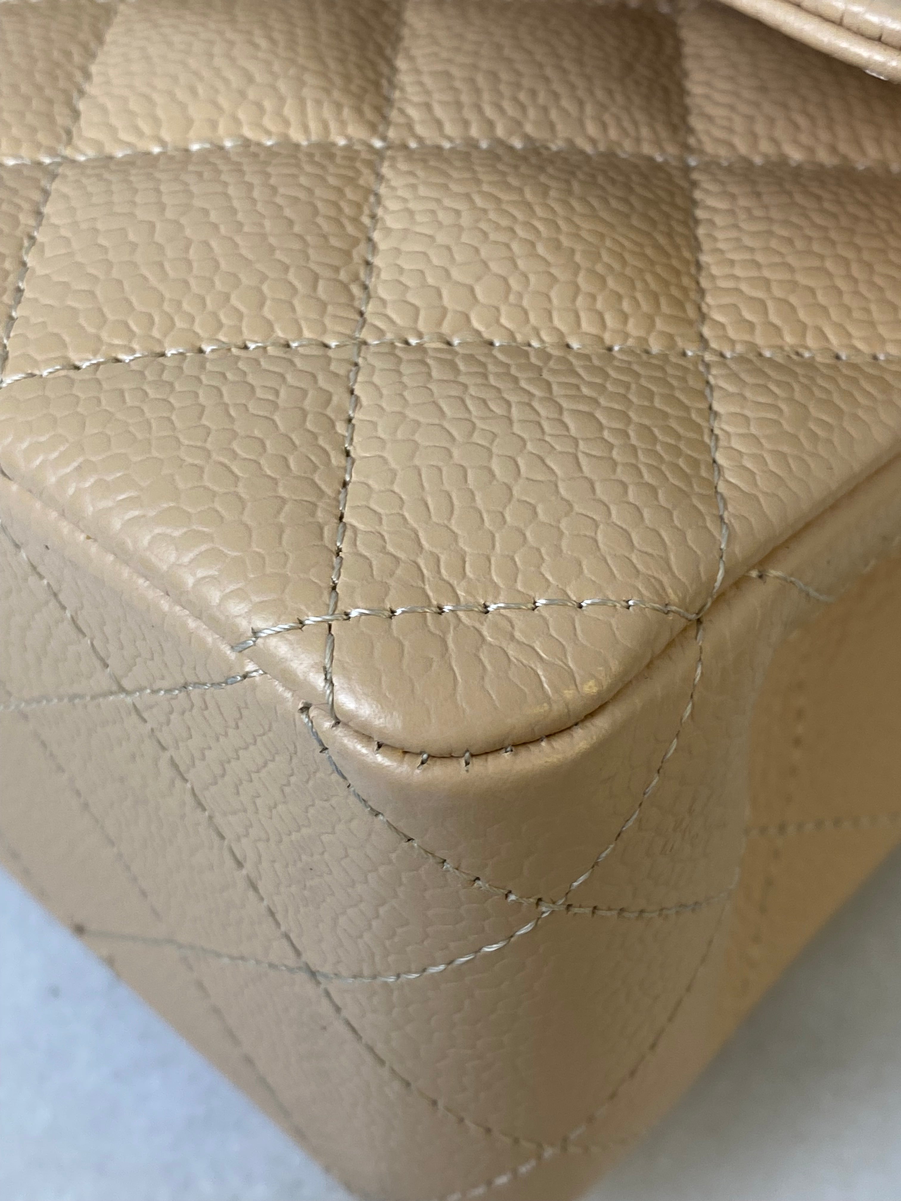 Chanel Beige Classic 11.12 Medium Classic Double Flap Bag