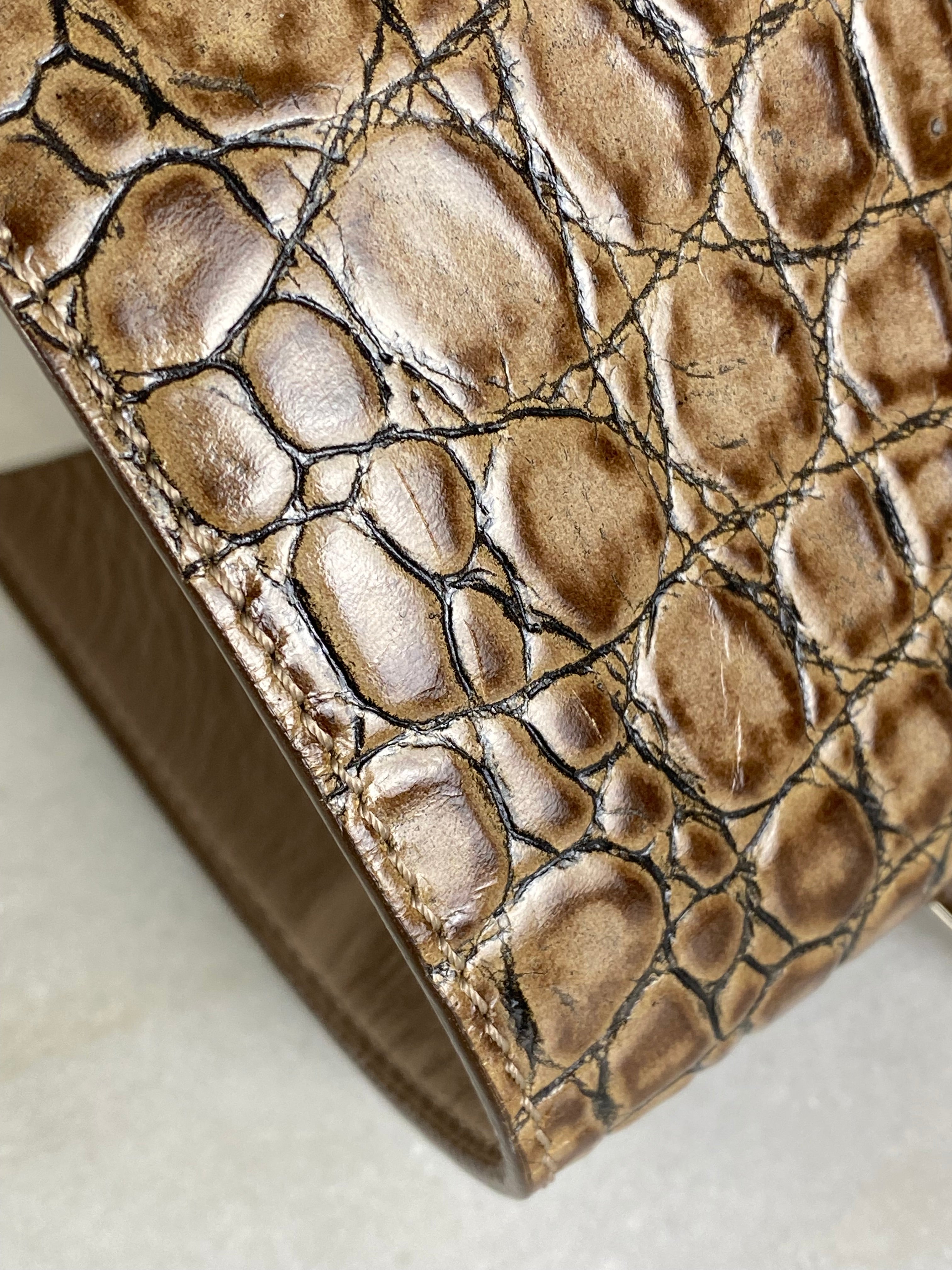 Givenchy Beige Croco Embossed Shark Top Handle Bag-handbag-Givenchy-The Closet Egypt