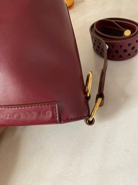 Stella Mccartney Burgundy Bucket Bag-handbag-Stella Mccartney-The Closet Egypt