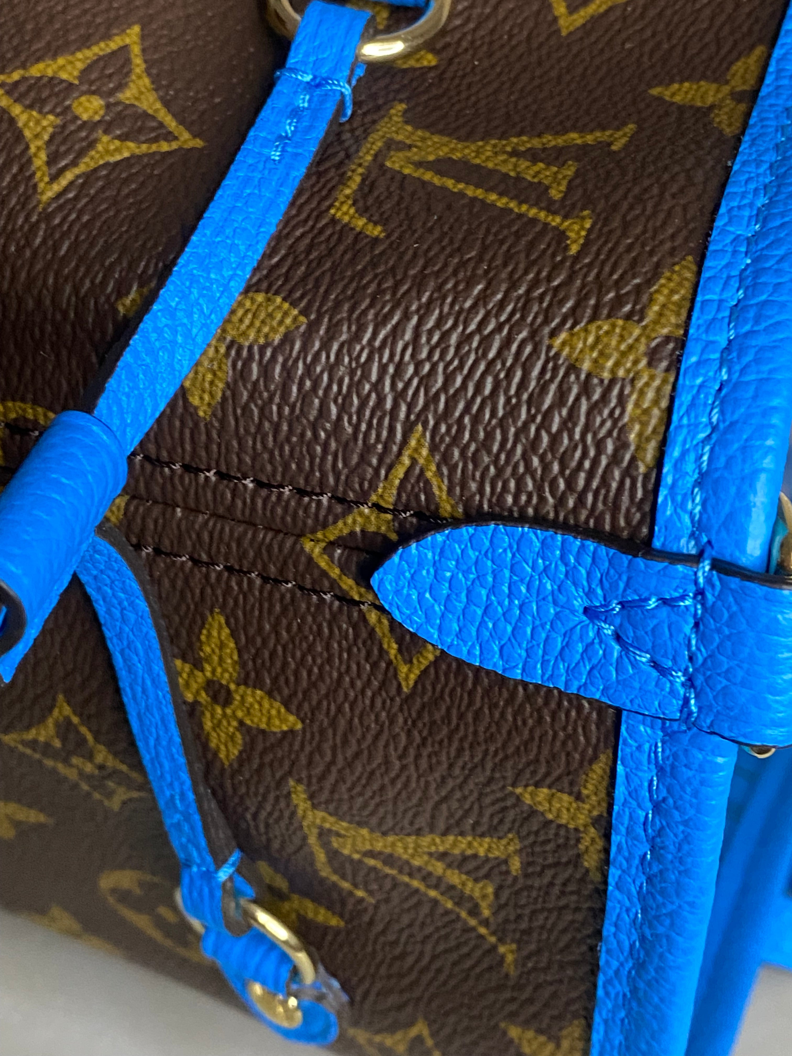 Louis Vuitton Monogram Turquoise Neverfull Inside Out Bag