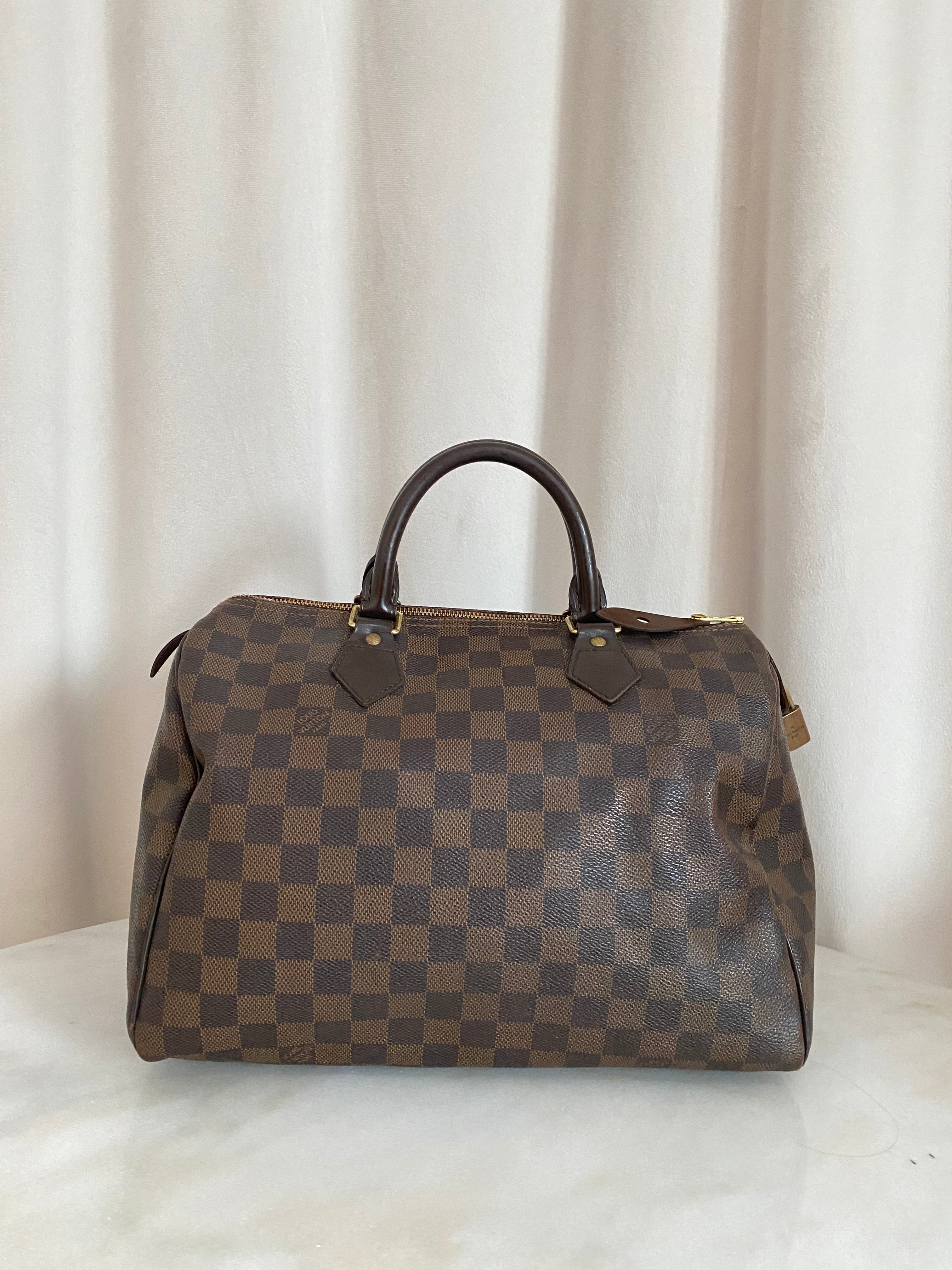 Louis Vuitton Damier Ebene Speedy 30 Bag-handbag-Louis Vuitton-The Closet Egypt