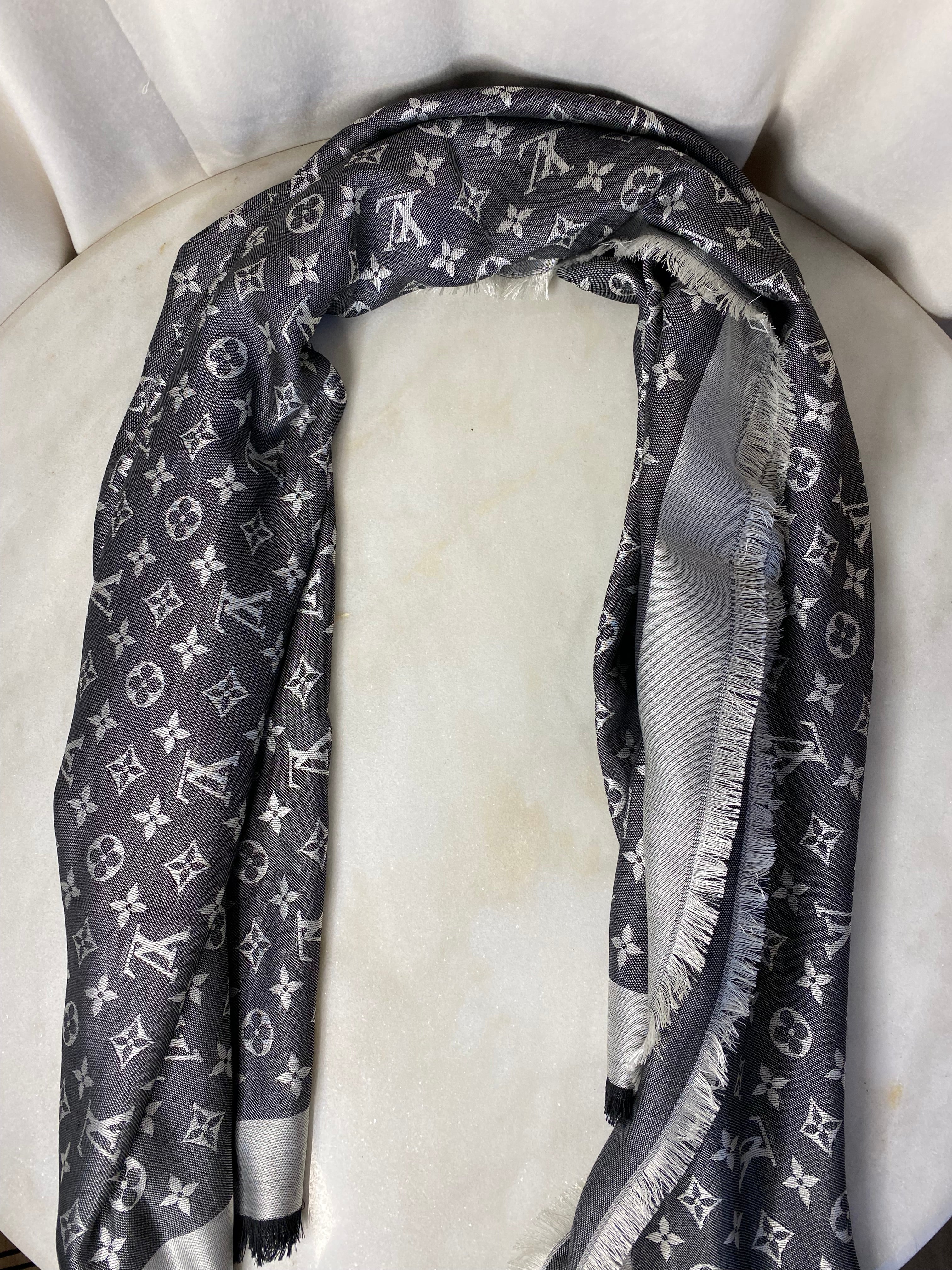 Louis Vuitton Denim Monogram Scarf-Scarf-Louis Vuitton-The Closet Egypt
