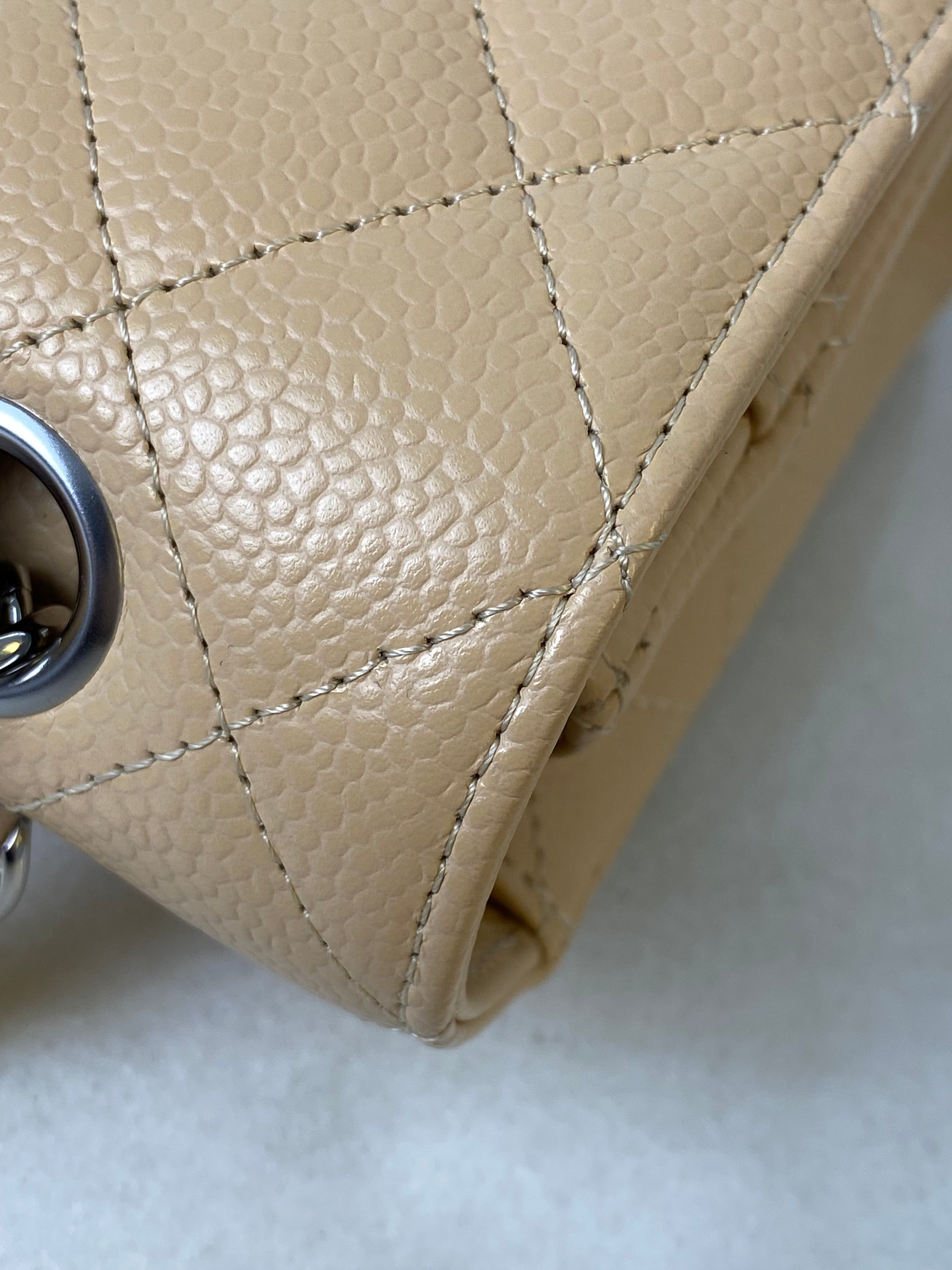 Chanel Beige Classic 11.12 Medium Classic Double Flap Bag