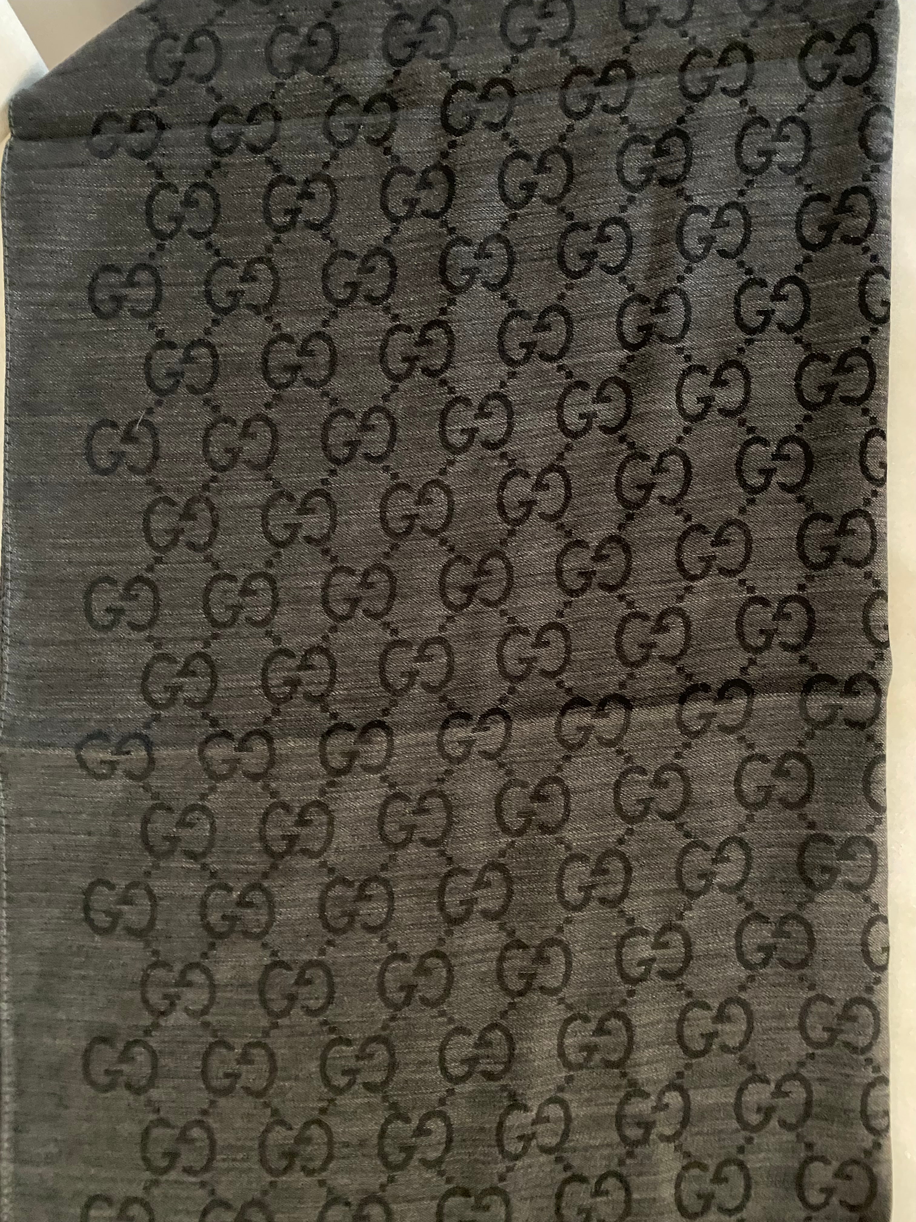 Gucci Dark Grey GG Scarf-Scarf-Gucci-The Closet Egypt