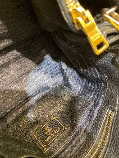 Prada Black Vitello Daino Tote Bag-handbag-Prada-The Closet Egypt