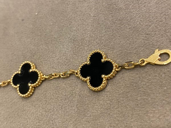 Van Cleef & Arpels 18K Yellow Gold Vintage Alhambra 5 Motifs Bracelet-Bracelet-Van Cleef & Arpels-The Closet Egypt