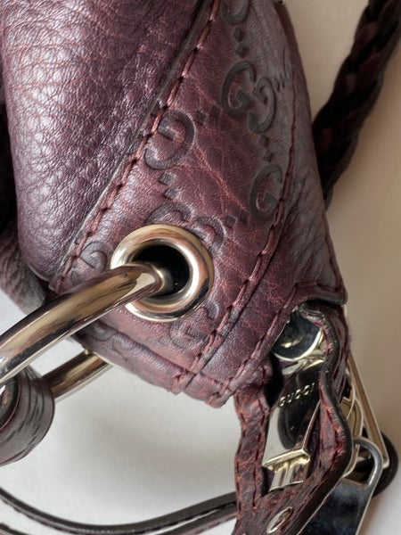 Gucci Burgundy Bamboo Shoulder Bag-handbag-Gucci-The Closet Egypt