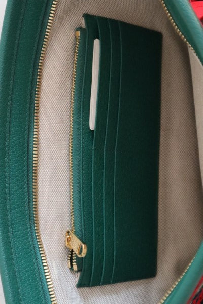 Gucci Green Multicolor Fabric Embroidered Marbella Striped Pouch-Pouch-Gucci-The Closet Egypt