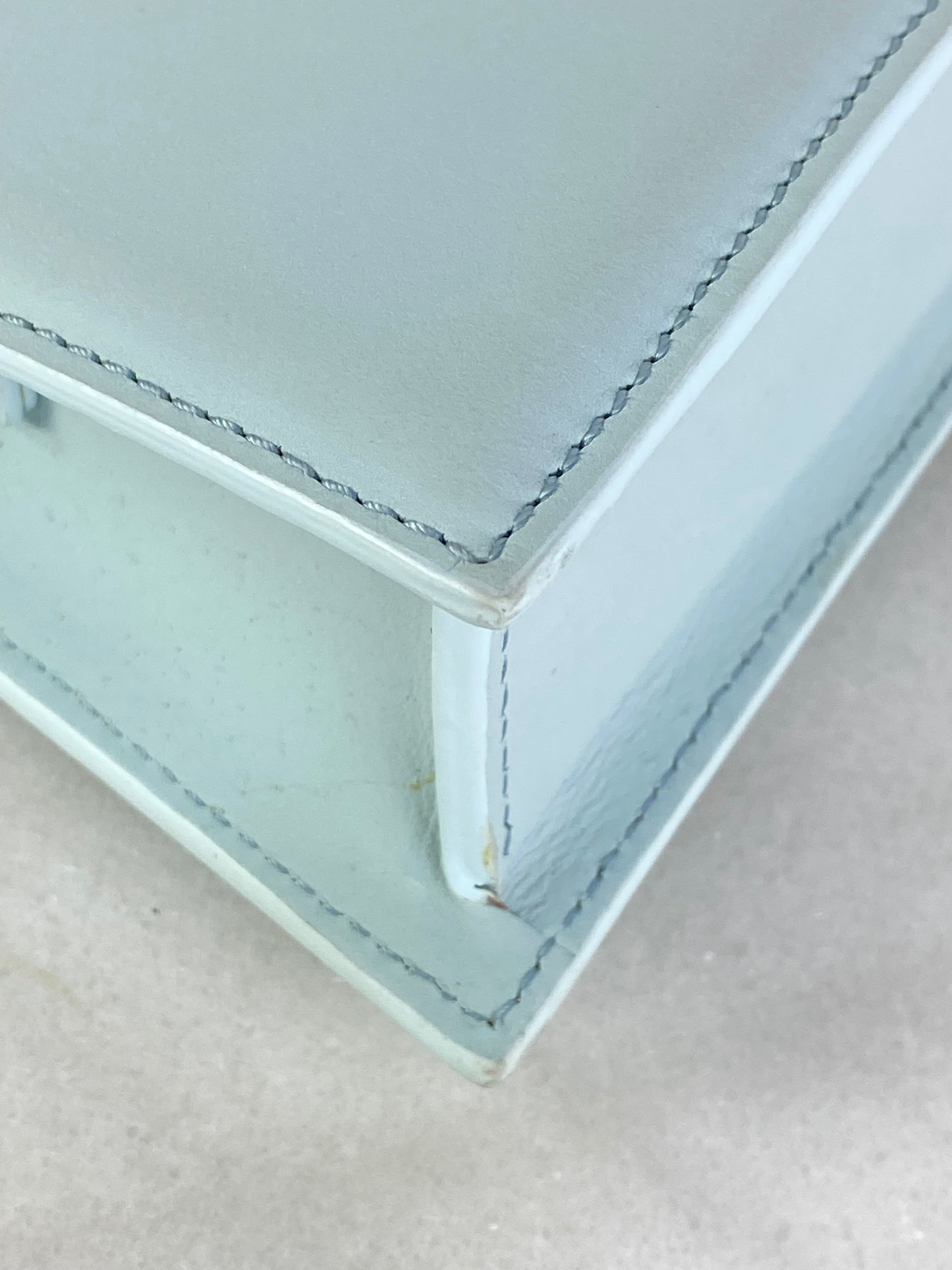Jacquemus Blue Le Sac Rond Top Handle Bag