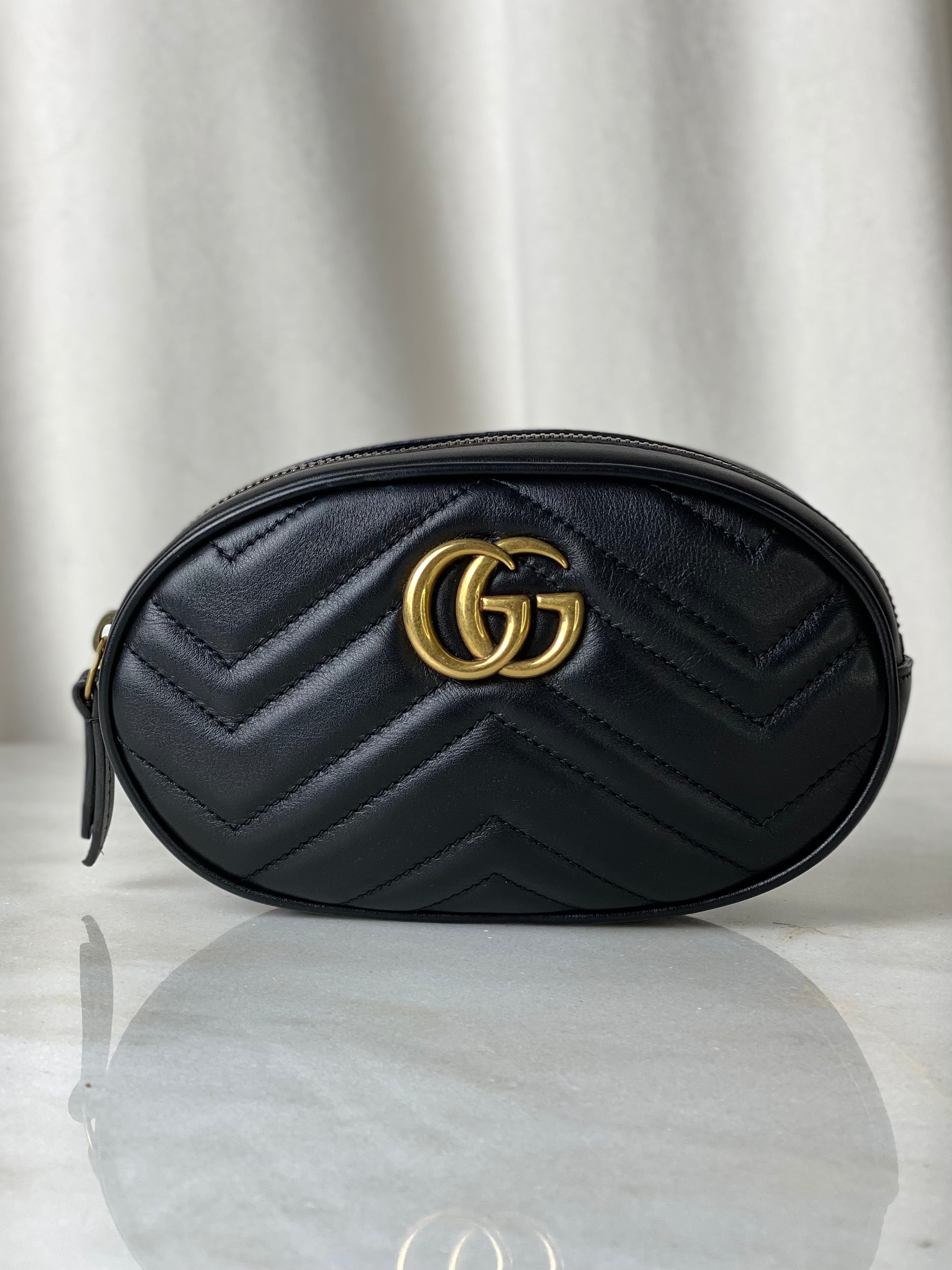 Gucci Black Marmont Belt Bag-Belt Bag-Gucci-The Closet Egypt