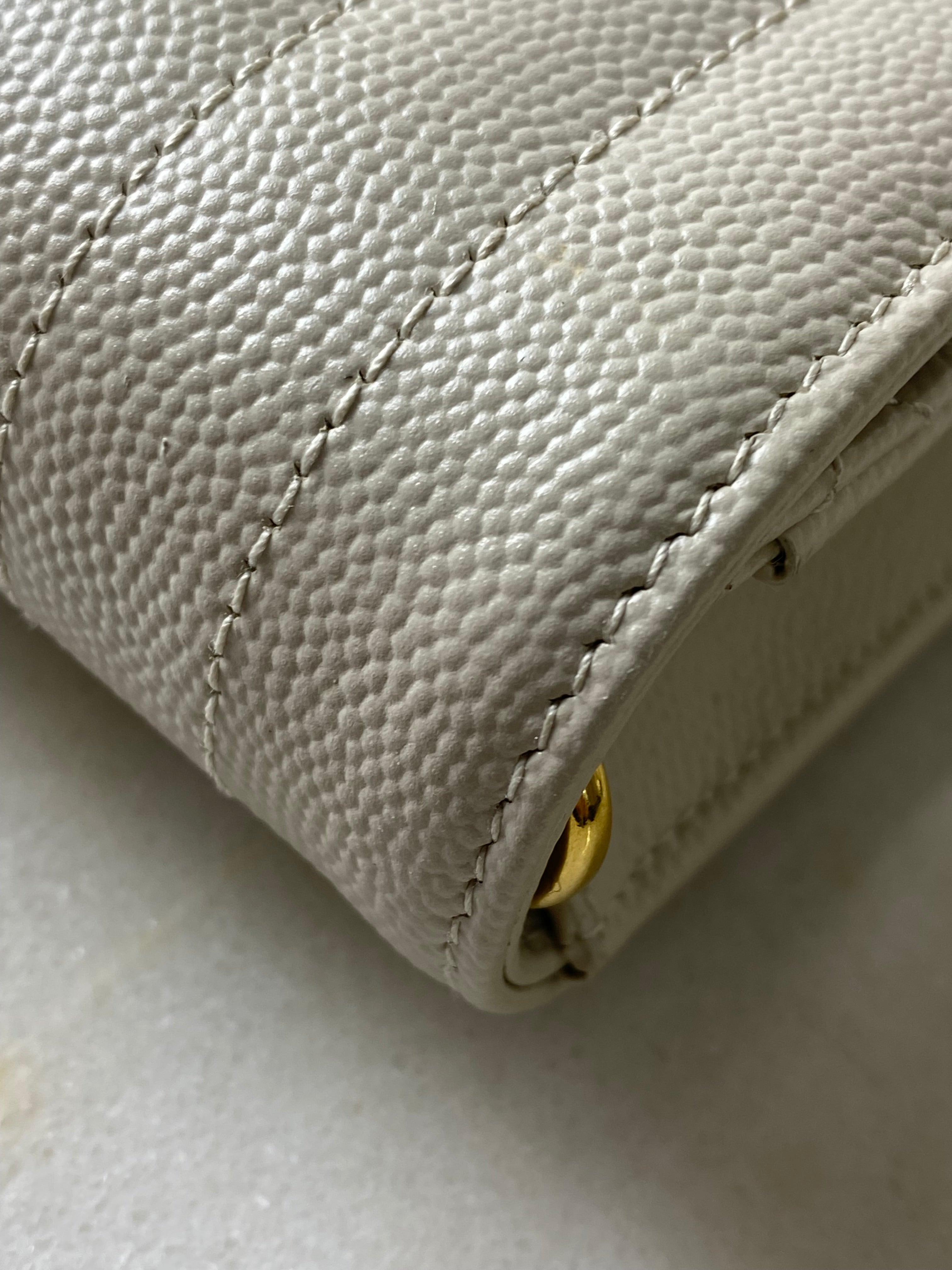 YSL Creme Envelope Clutch-Clutch-YSL-The Closet Egypt