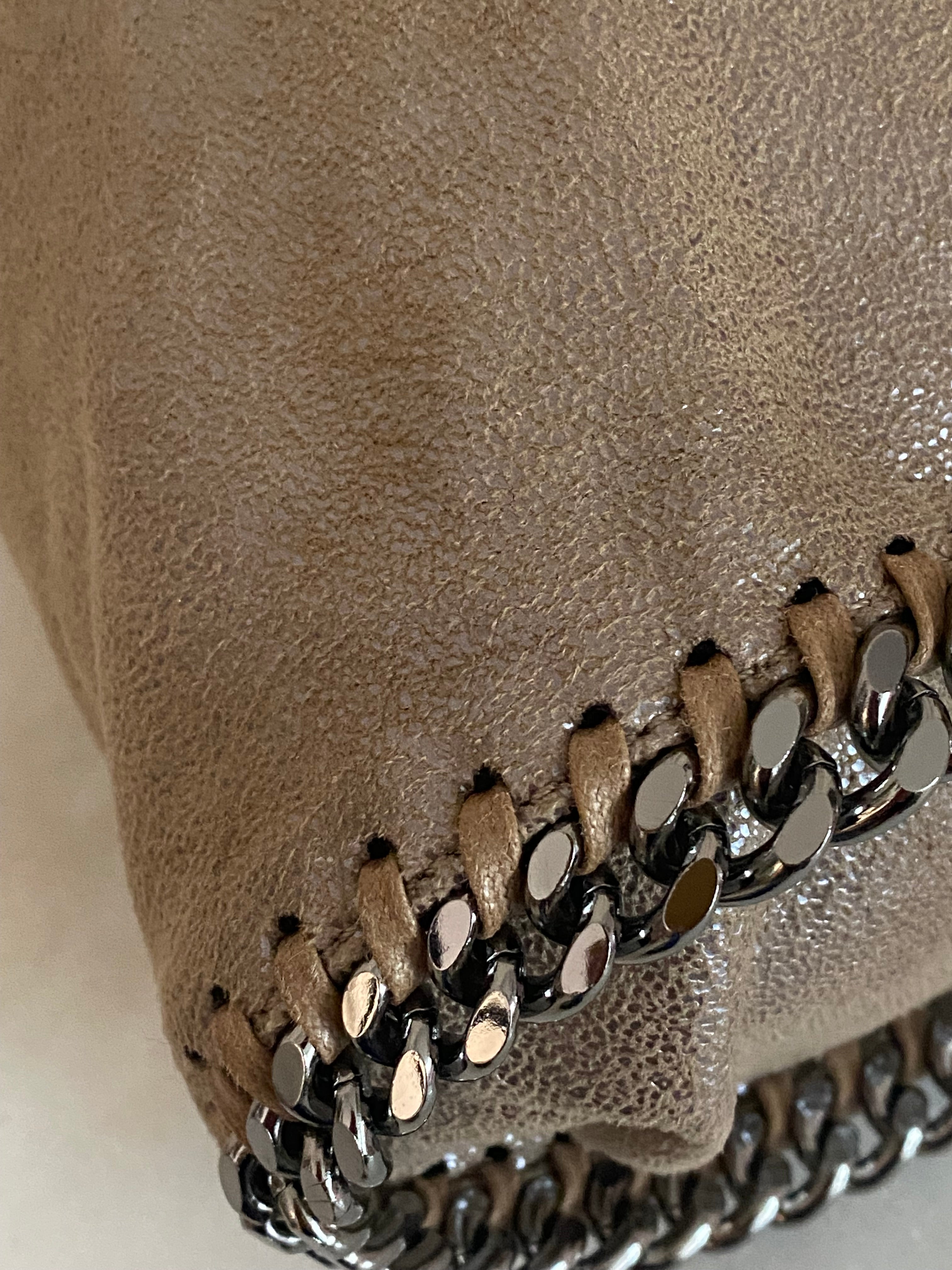 Stella Mccartney Beige Falabella Fold Over Bag-handbag-Stella Mccartney-The Closet Egypt