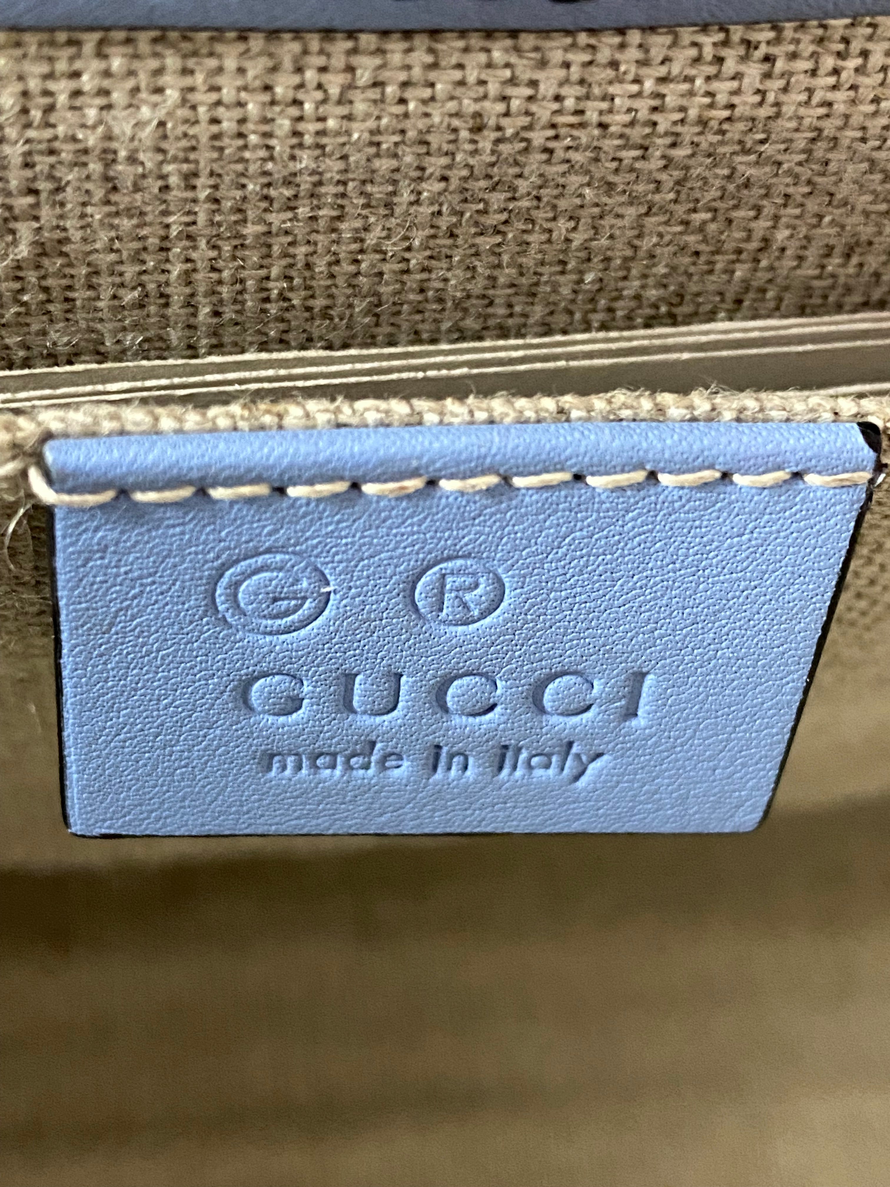 Gucci Baby Blue Microguccissima Emily Shoulder Bag