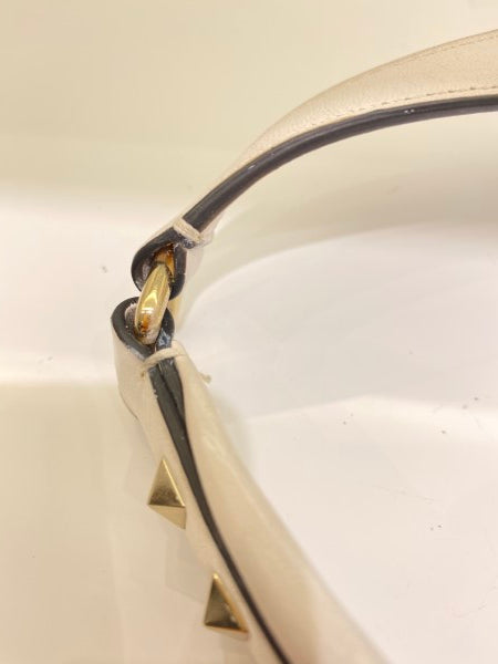 Valentino White VLTN Spike Rockstud Bag-handbag-Valentino-The Closet Egypt