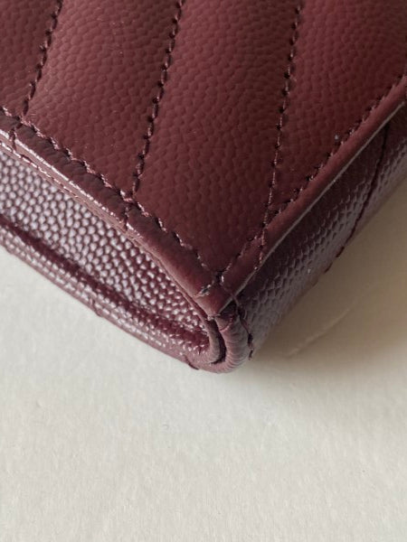 YSL Burgundy Cassandre Pouch-Pouch-YSL-The Closet Egypt