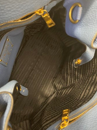 Prada Blue Vitello Daino Bag-handbag-Prada-The Closet Egypt