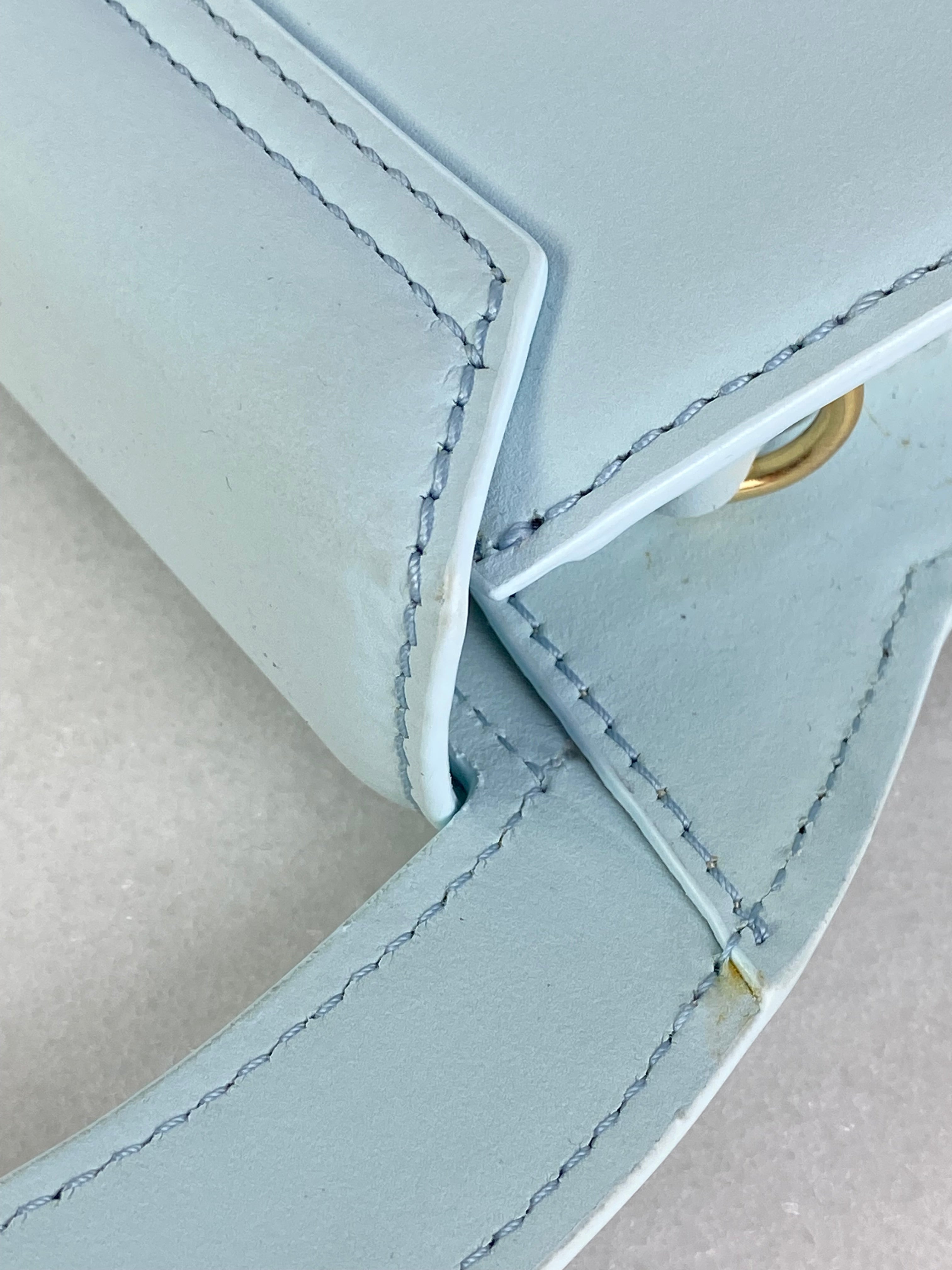 Jacquemus Blue Le Sac Rond Top Handle Bag