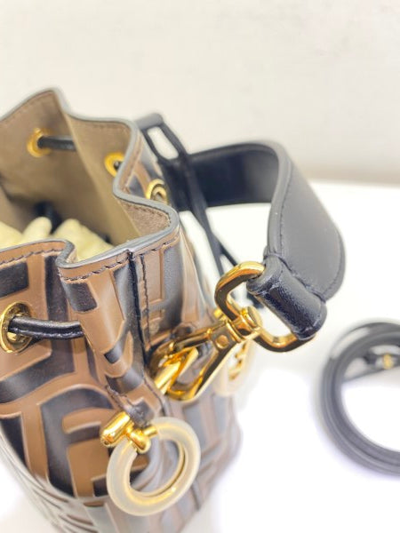 Fendi Bicolor FF Mon Tresor Mini Bucket Bag-handbag-Fendi-The Closet Egypt