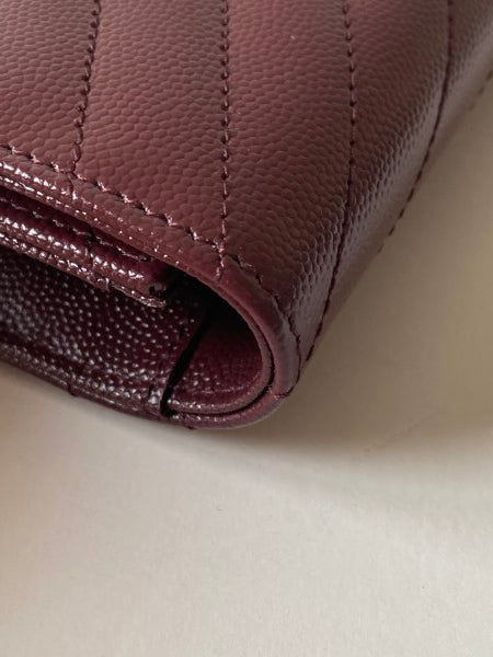 YSL Burgundy Cassandre Pouch-Pouch-YSL-The Closet Egypt