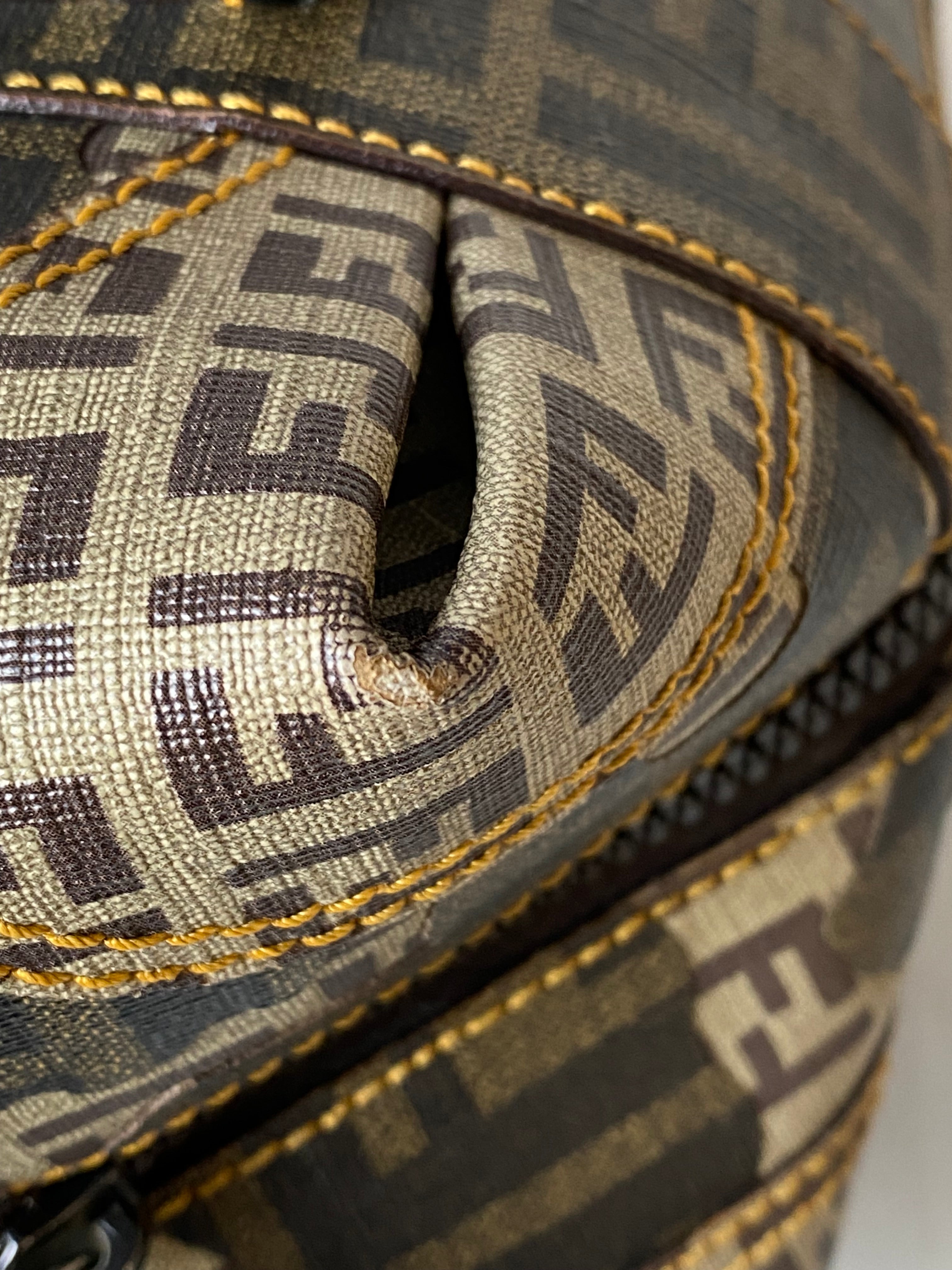 Fendi Tobacco Zucca Boston L.E Top Handle Bag-handbag-Fendi-The Closet Egypt