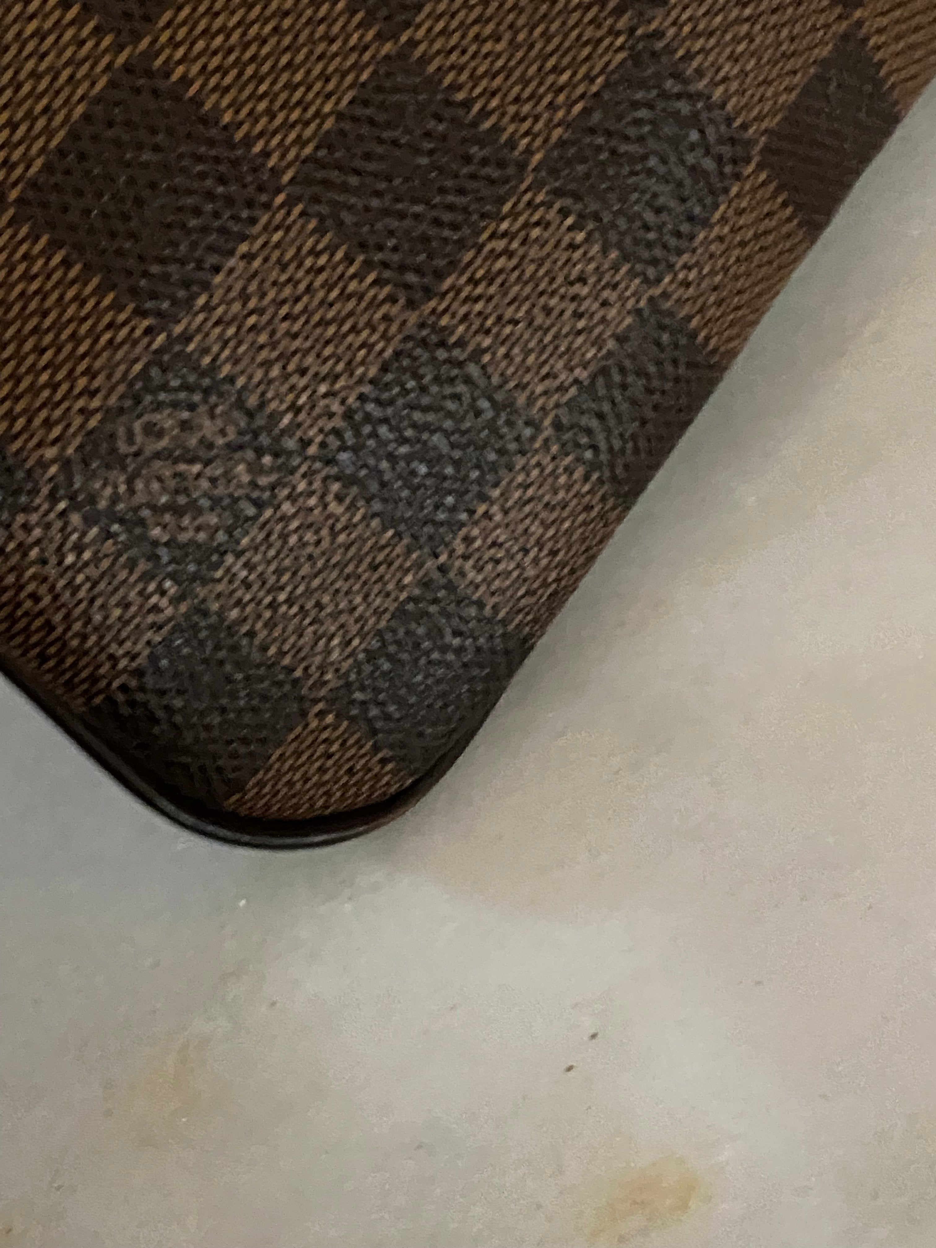 Louis Vuitton Damier Ebene Brooklyn Pochette Plate Messenger Crossbody Bag-handbag-Louis Vuitton-The Closet Egypt
