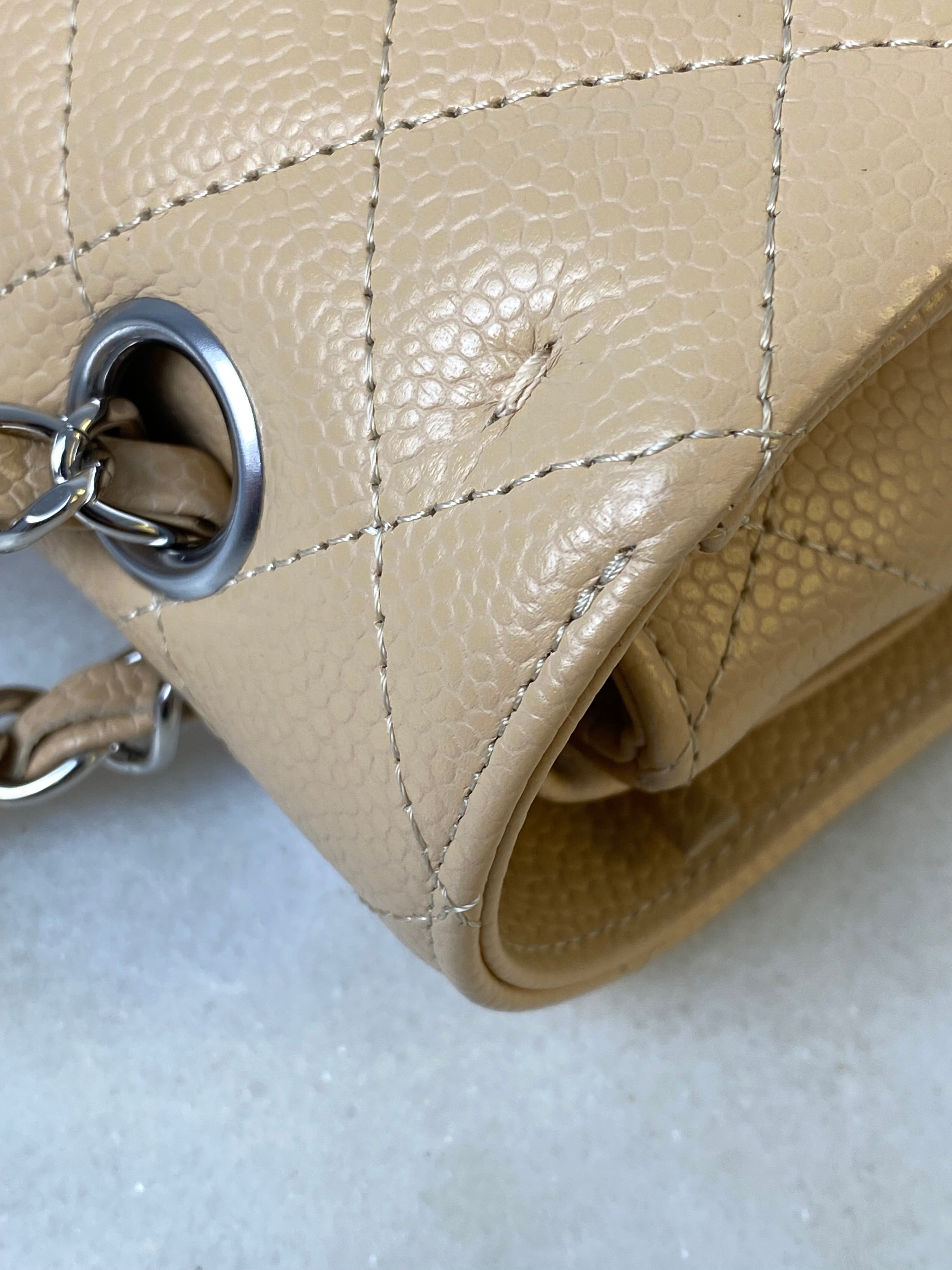 Chanel Beige Classic 11.12 Medium Classic Double Flap Bag