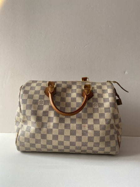 Louis Vuitton Damier Azur Speedy 30 Bag-handbag-Louis Vuitton-The Closet Egypt