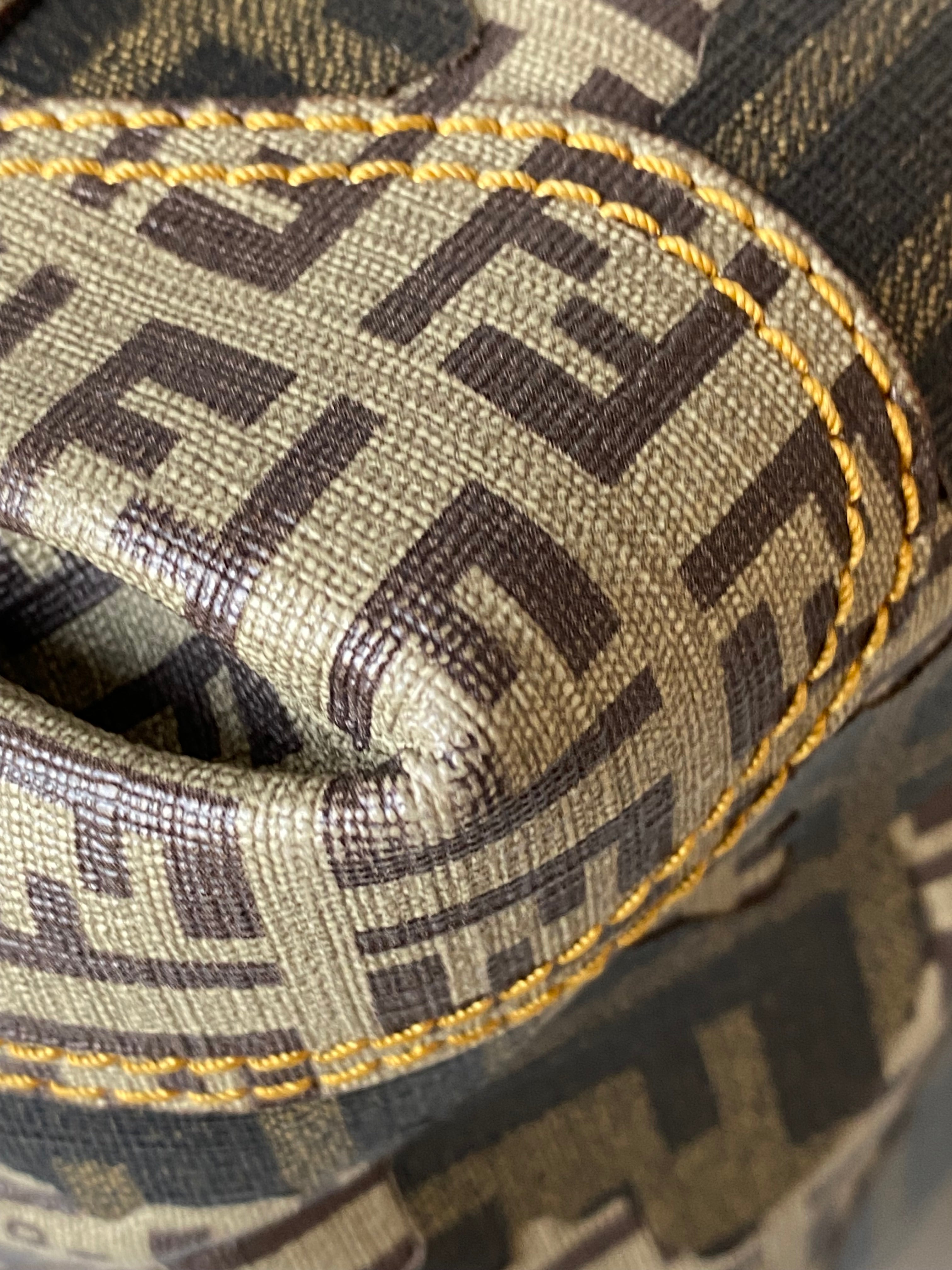 Fendi Tobacco Zucca Boston L.E Top Handle Bag-handbag-Fendi-The Closet Egypt