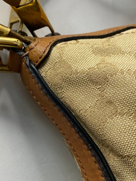 Gucci Brown GG Supreme Logo Web Shoulder Bag-handbag-Gucci-The Closet Egypt