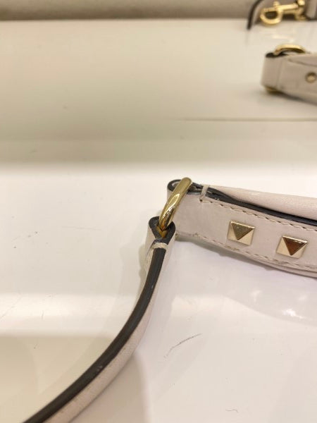 Valentino White VLTN Spike Rockstud Bag-handbag-Valentino-The Closet Egypt