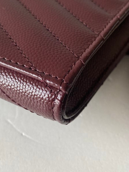 YSL Burgundy Cassandre Pouch-Pouch-YSL-The Closet Egypt