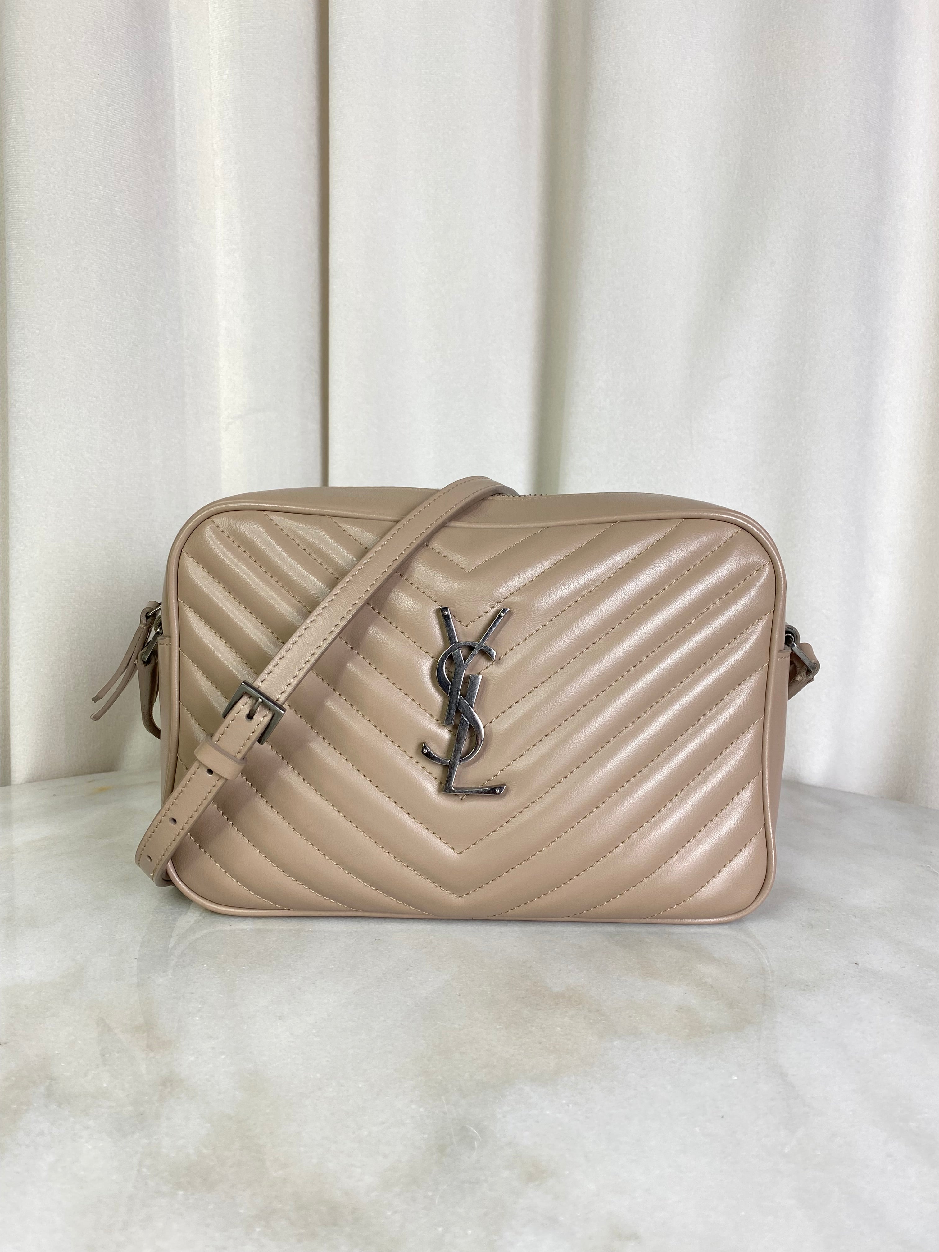 YSL Beige Lou Camera Crossbody Bag-handbag-YSL-The Closet Egypt