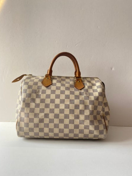 Louis Vuitton Damier Azur Speedy 30 Bag-handbag-Louis Vuitton-The Closet Egypt