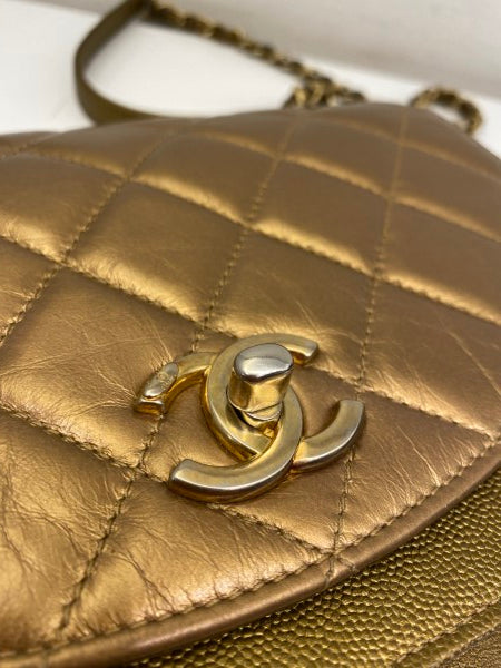 Chanel Metallic Gold Flap Bag-handbag-Chanel-The Closet Egypt