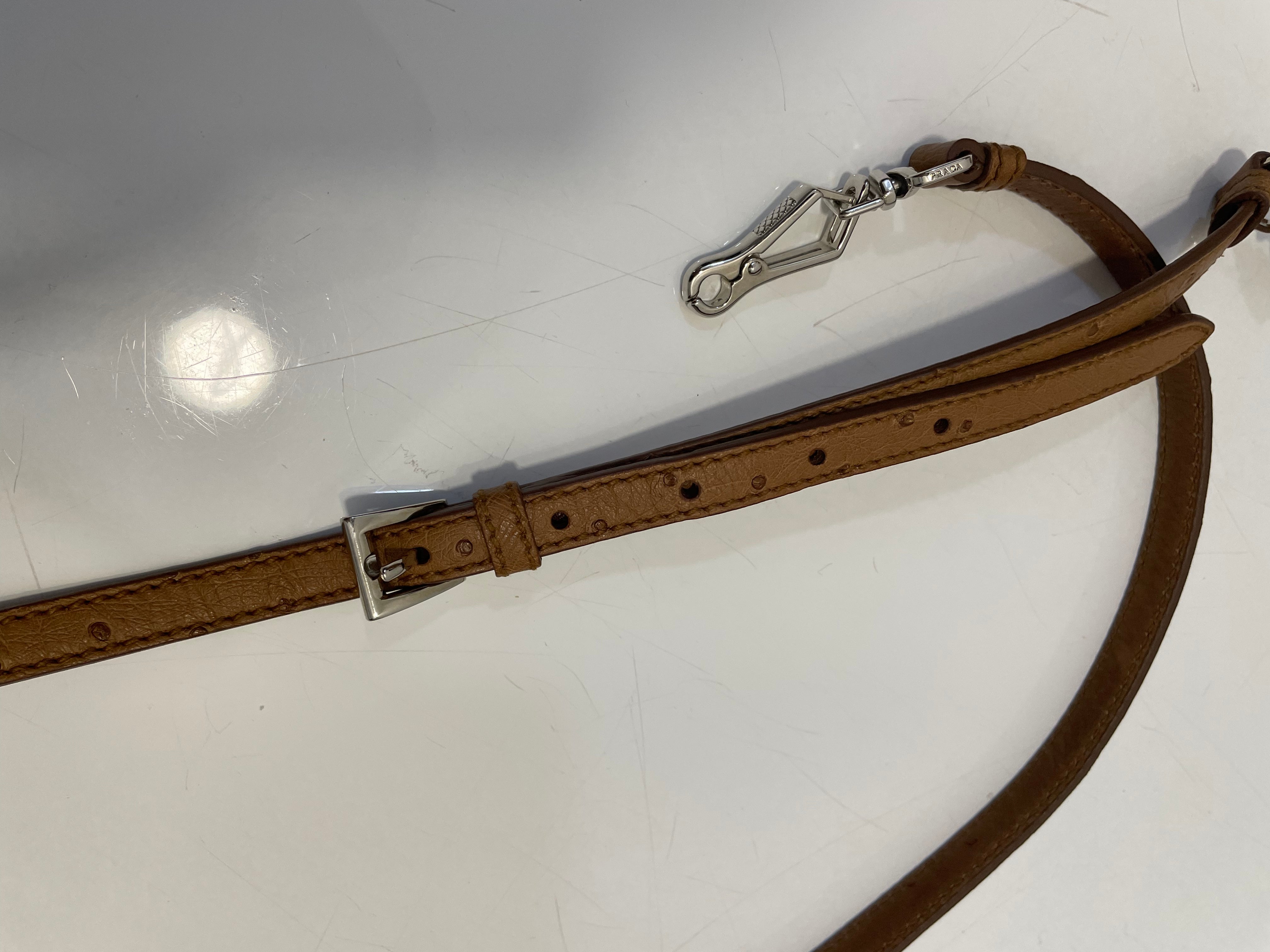 Prada Camel Ostrich Tote Bag-handbag-Prada-The Closet Egypt