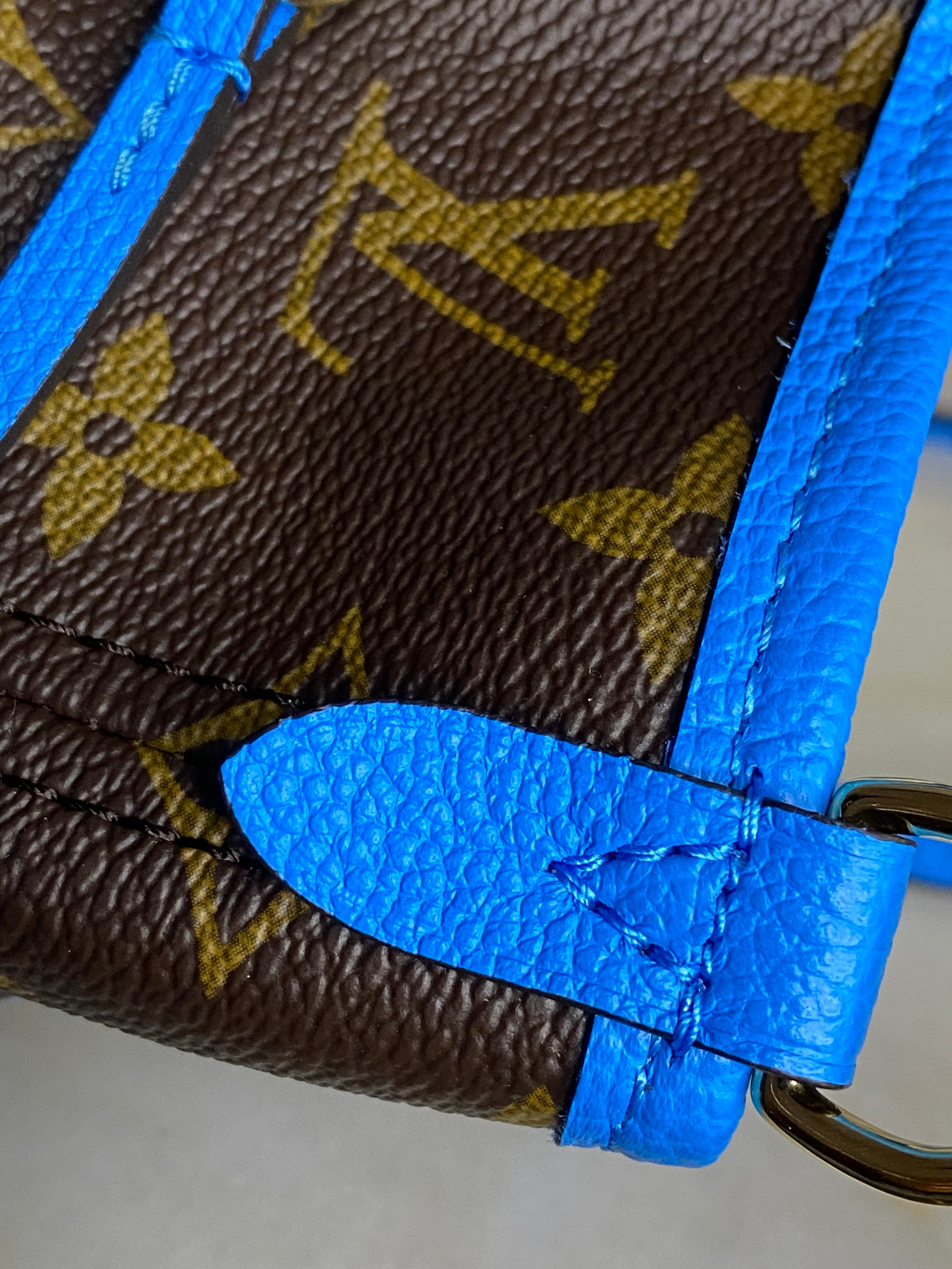 Louis Vuitton Monogram Turquoise Neverfull Inside Out Bag