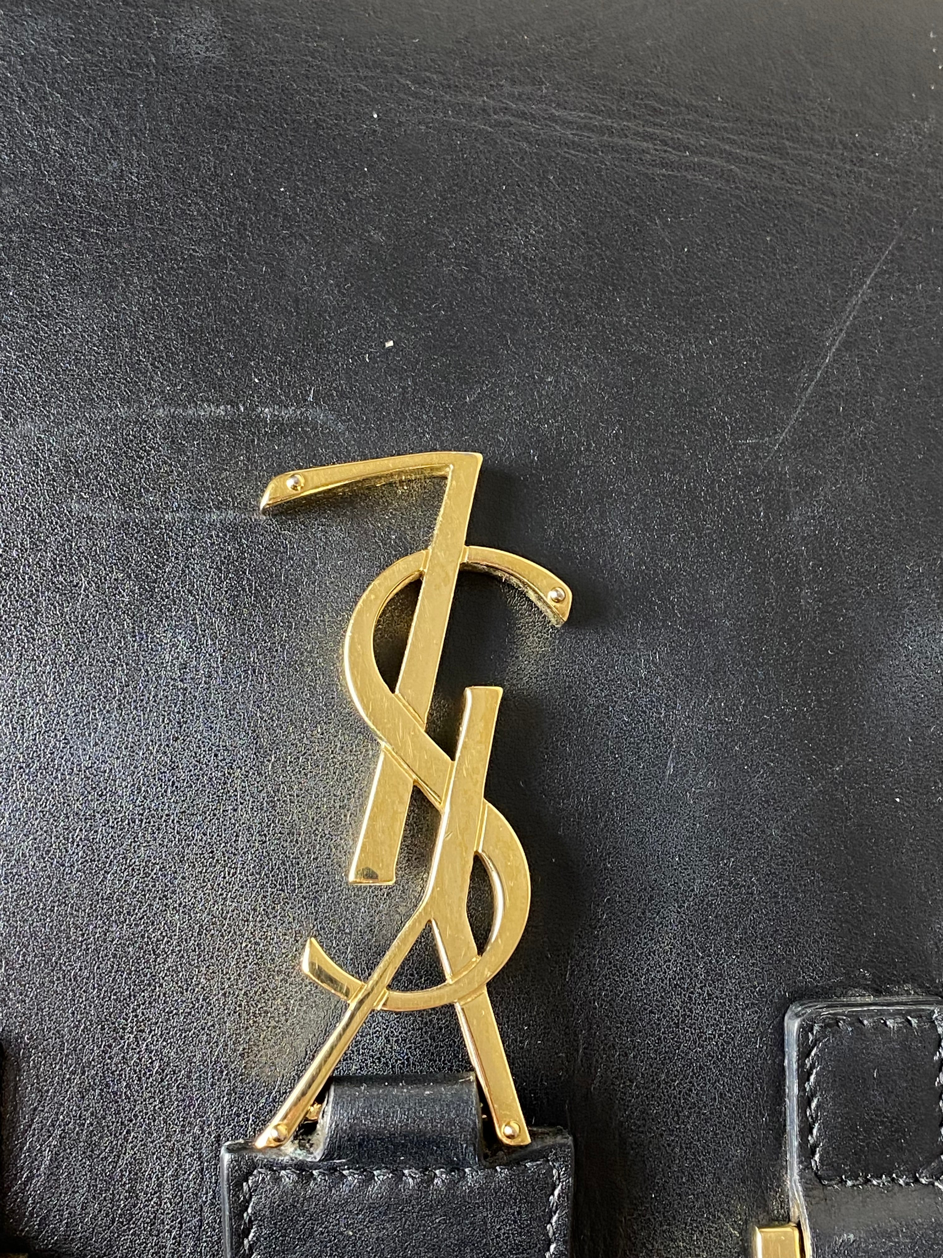 YSL Black Cabas Bag W/ Strap-handbag-YSL-The Closet Egypt